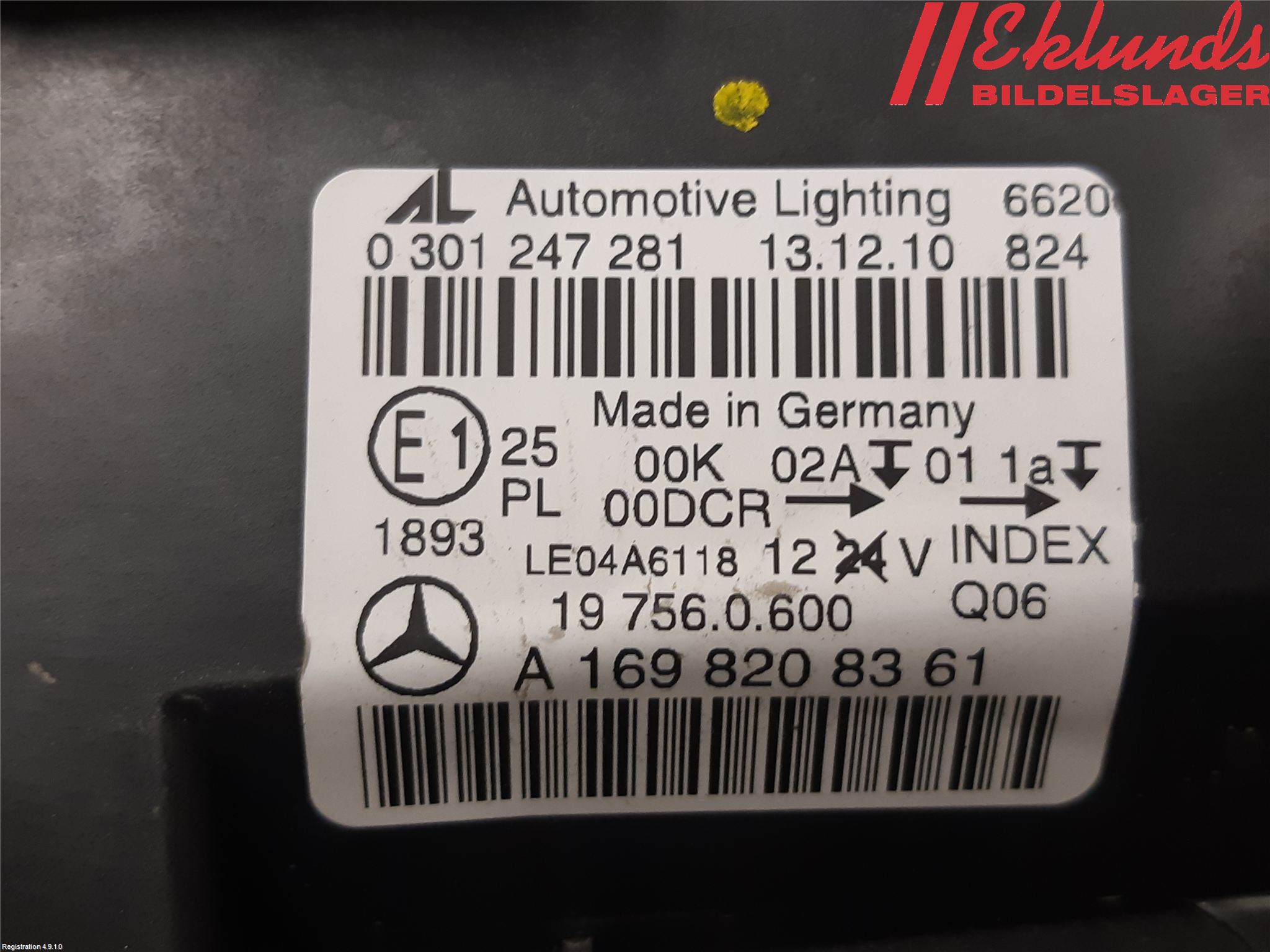 Mercedes-Benz MB B-KLASS (W245) 05-12 Strålkastare Vänster