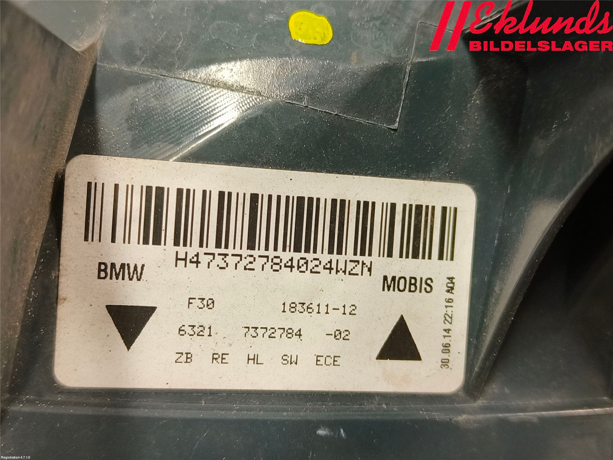 BMW 3 F30/F31/F80 12-19 Bakljus Höger