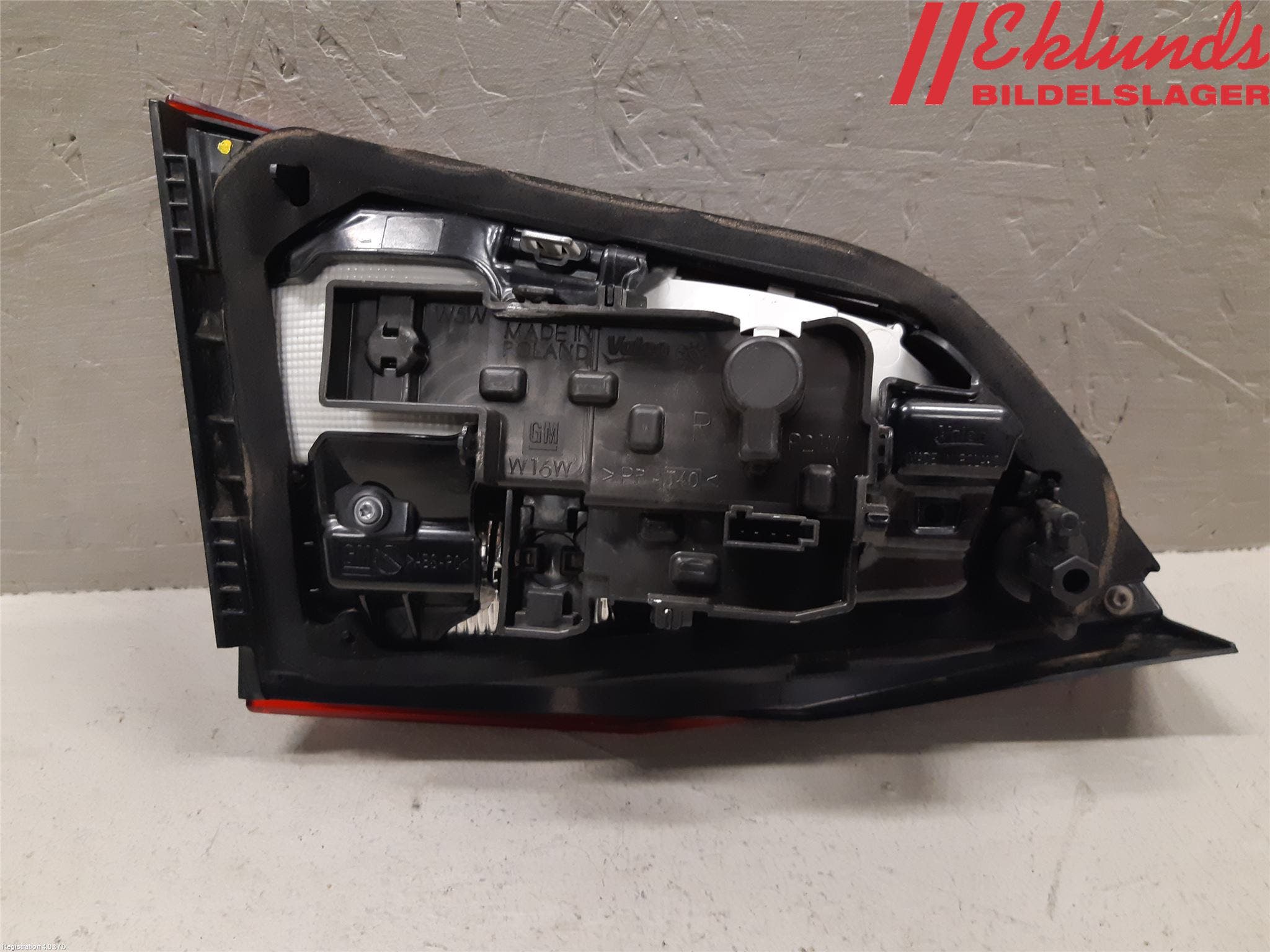 Opel ASTRA K 16-22 Bakljus Lucka Hö