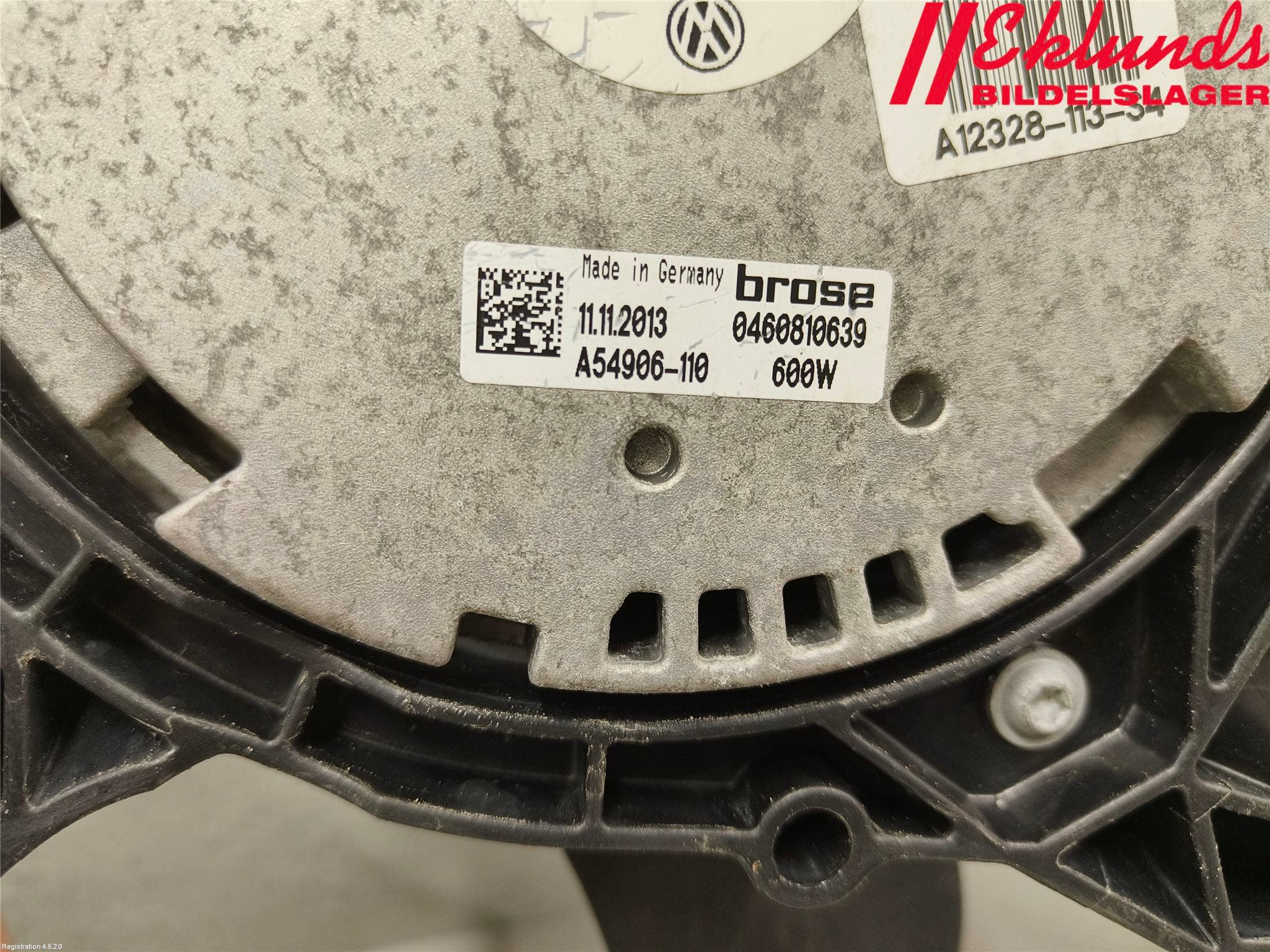 Volkswagen VW TRANSP/CARAVELLE (T5) 04-15 Kylfläkt El