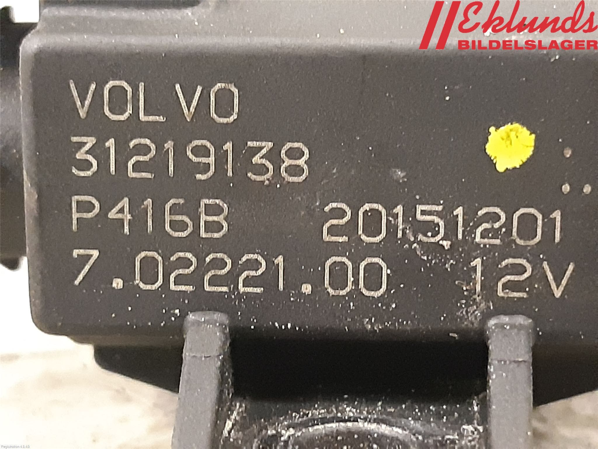 Volvo V70 14-16 Magnetventil Laddtryck