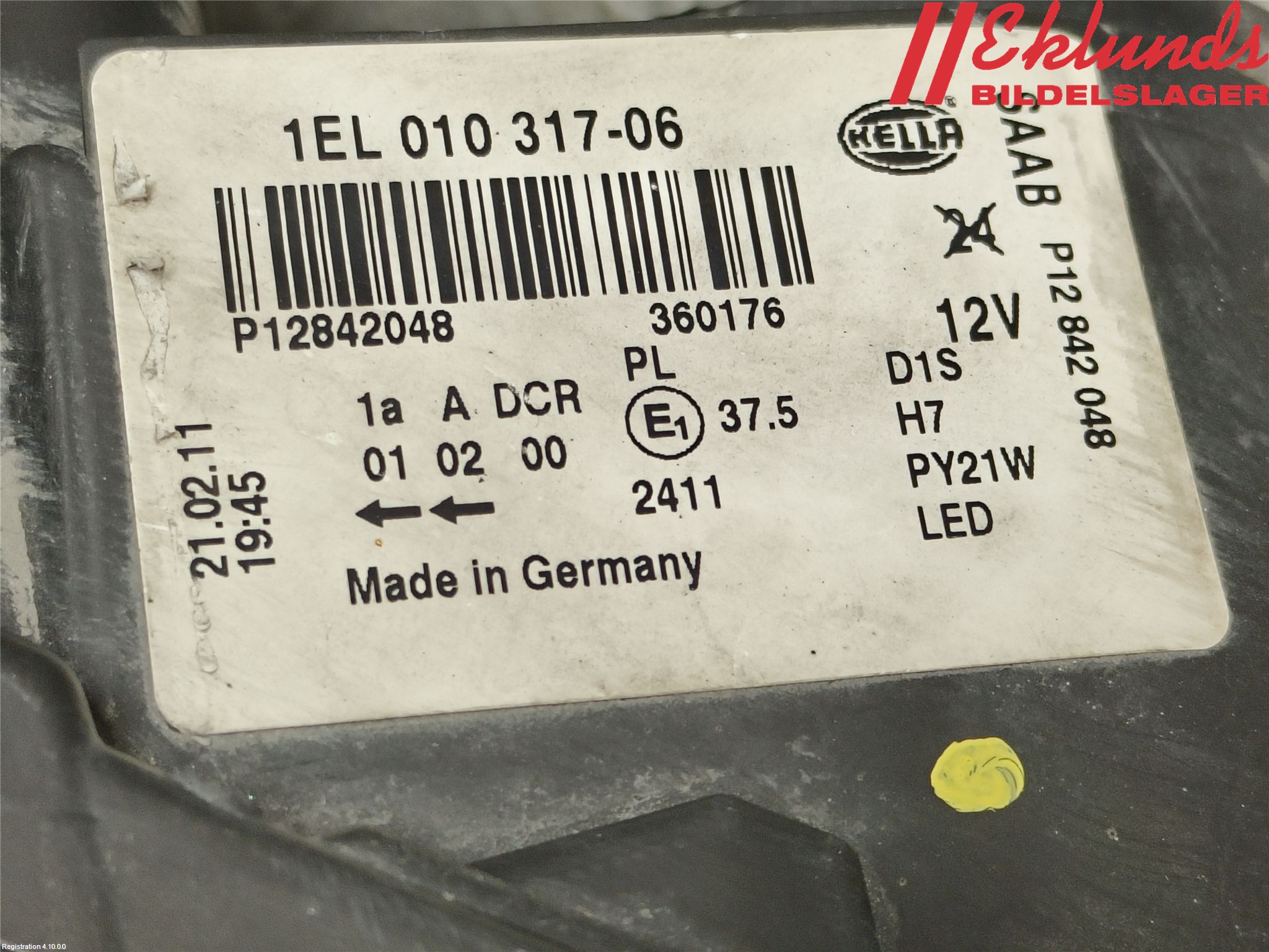 Saab 9-3 VER2/VER3 08-15 Strålkastare Höger