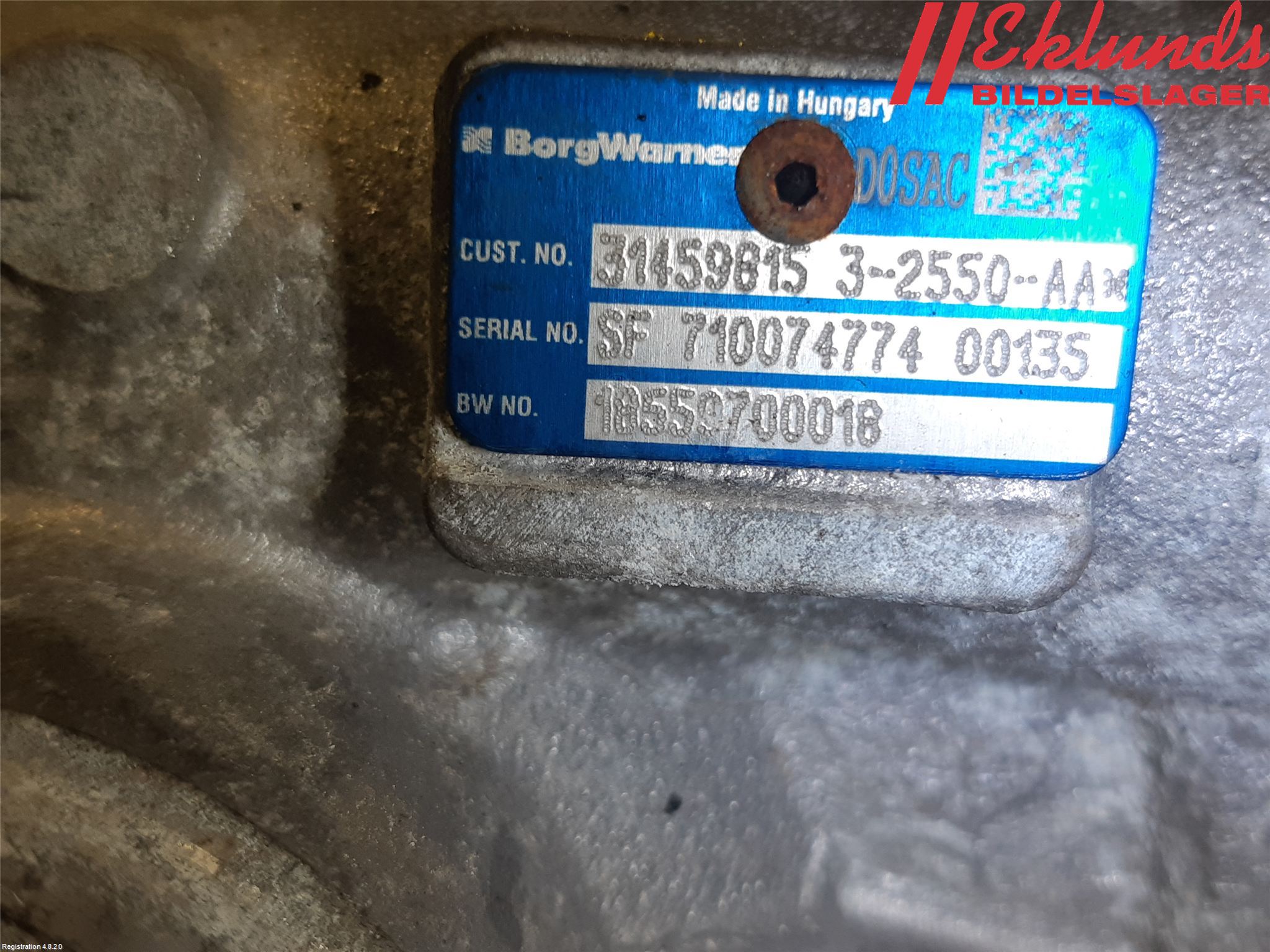 Volvo XC90/RECHARGE 16- Turboaggregat