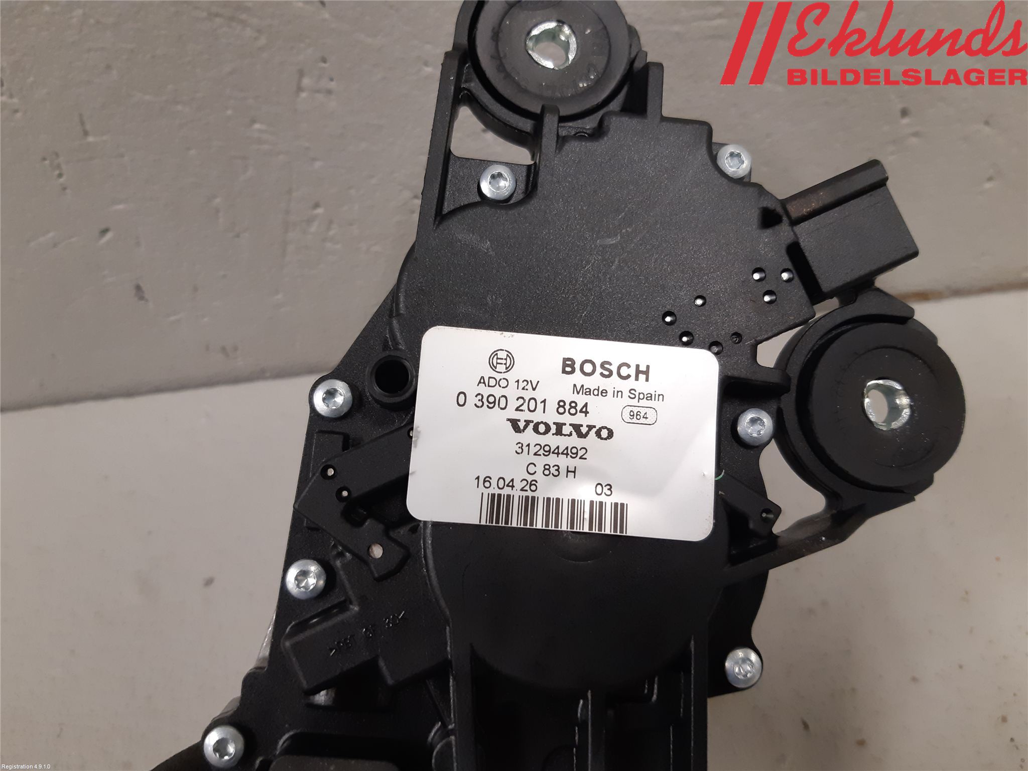 Volvo V40 12-19 Torkarmotor Baklucka