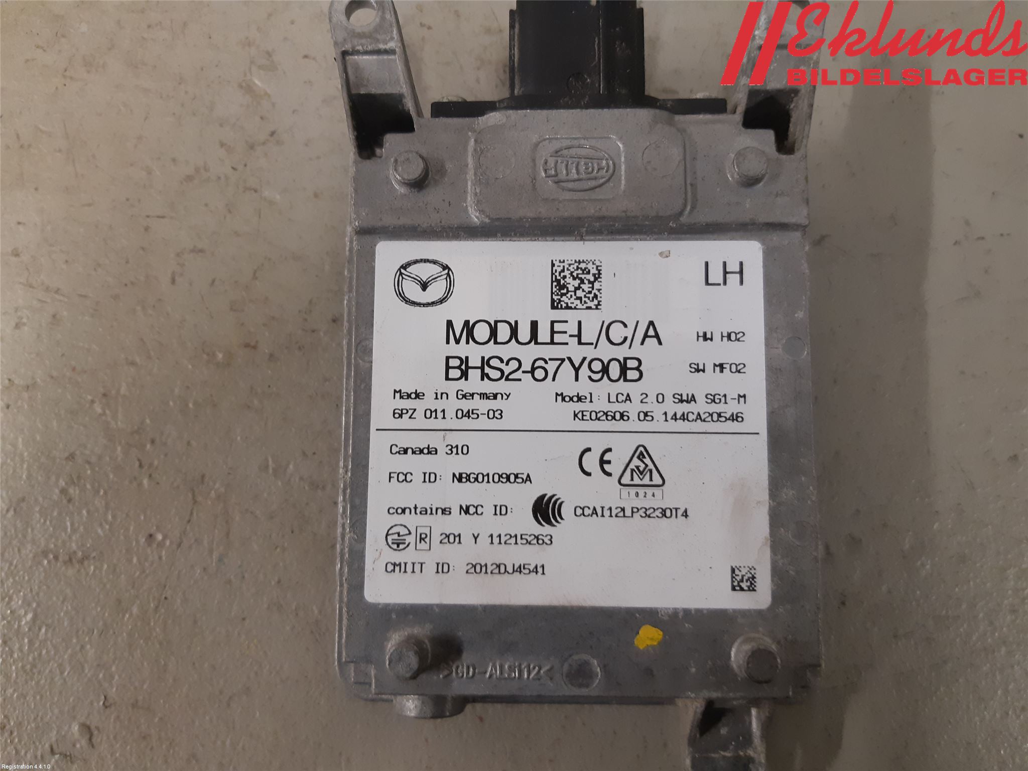 Mazda 3 III 14-19 Sensor Aktivt Kollisionsskydd