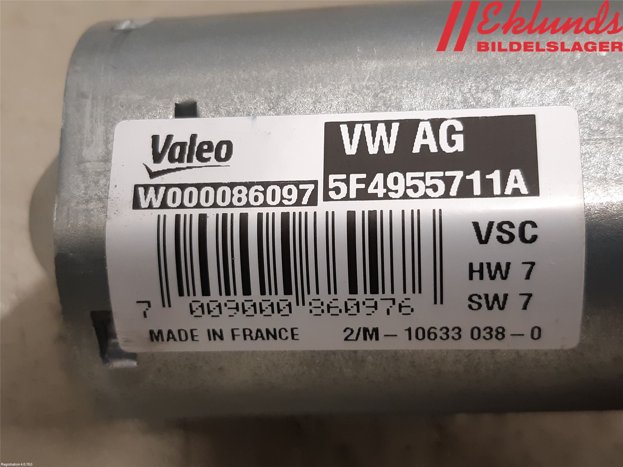 Skoda OCTAVIA (5E) 13-20 Torkarmotor Baklucka