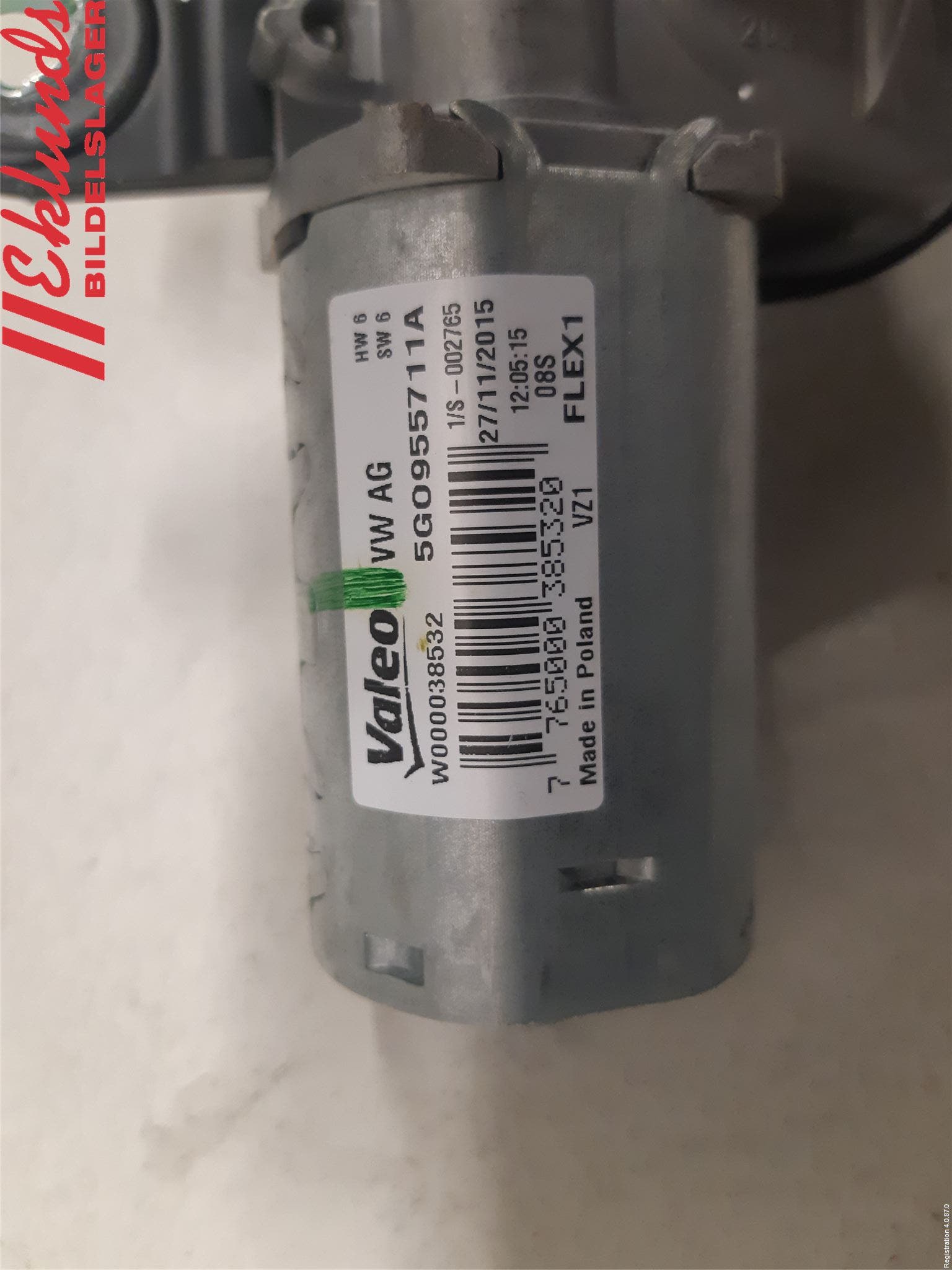 Volkswagen VW GOLF / E-GOLF VII 13-20 Torkarmotor Baklucka
