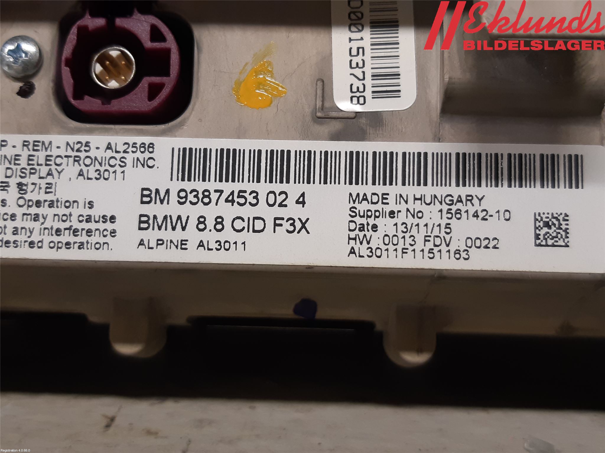 BMW 4 F36 Gran Coupé 14-20 Multifunktionsdisplay