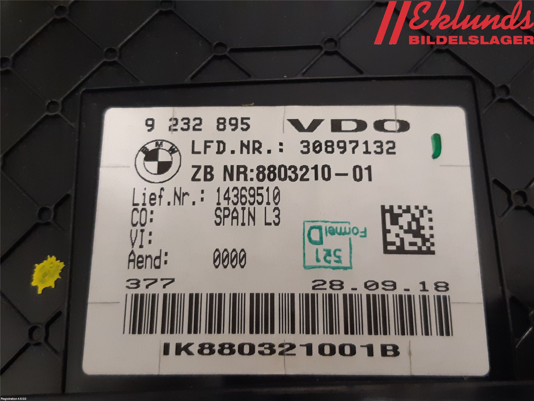 BMW 3 F30/F31/F80 12-19 Instrument Komb