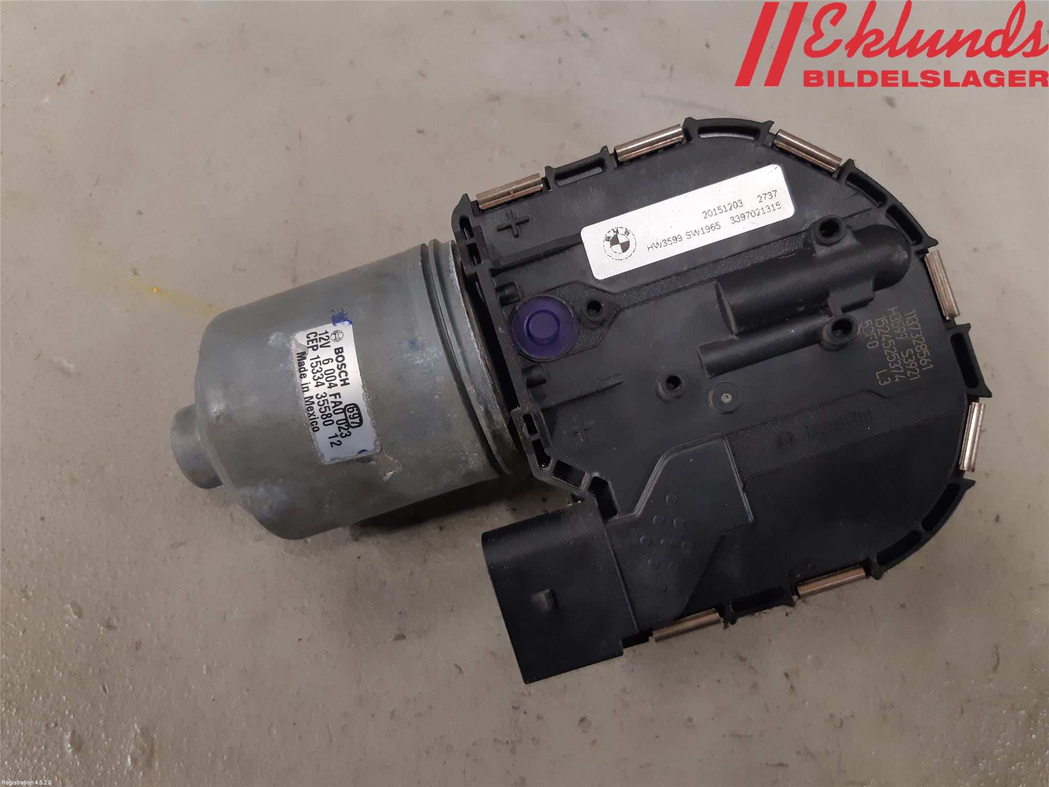 BMW X3 F25 10-17 Torkarmotor Vindruta