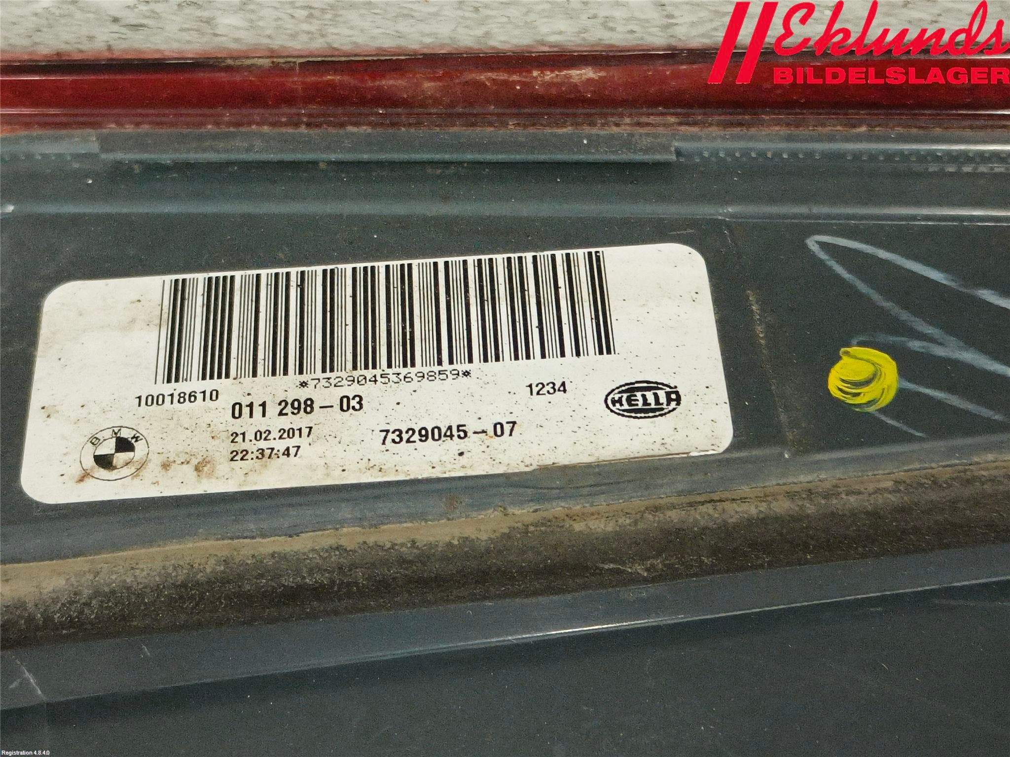 BMW X5 F15 13-18 Bakljus Lucka Vä