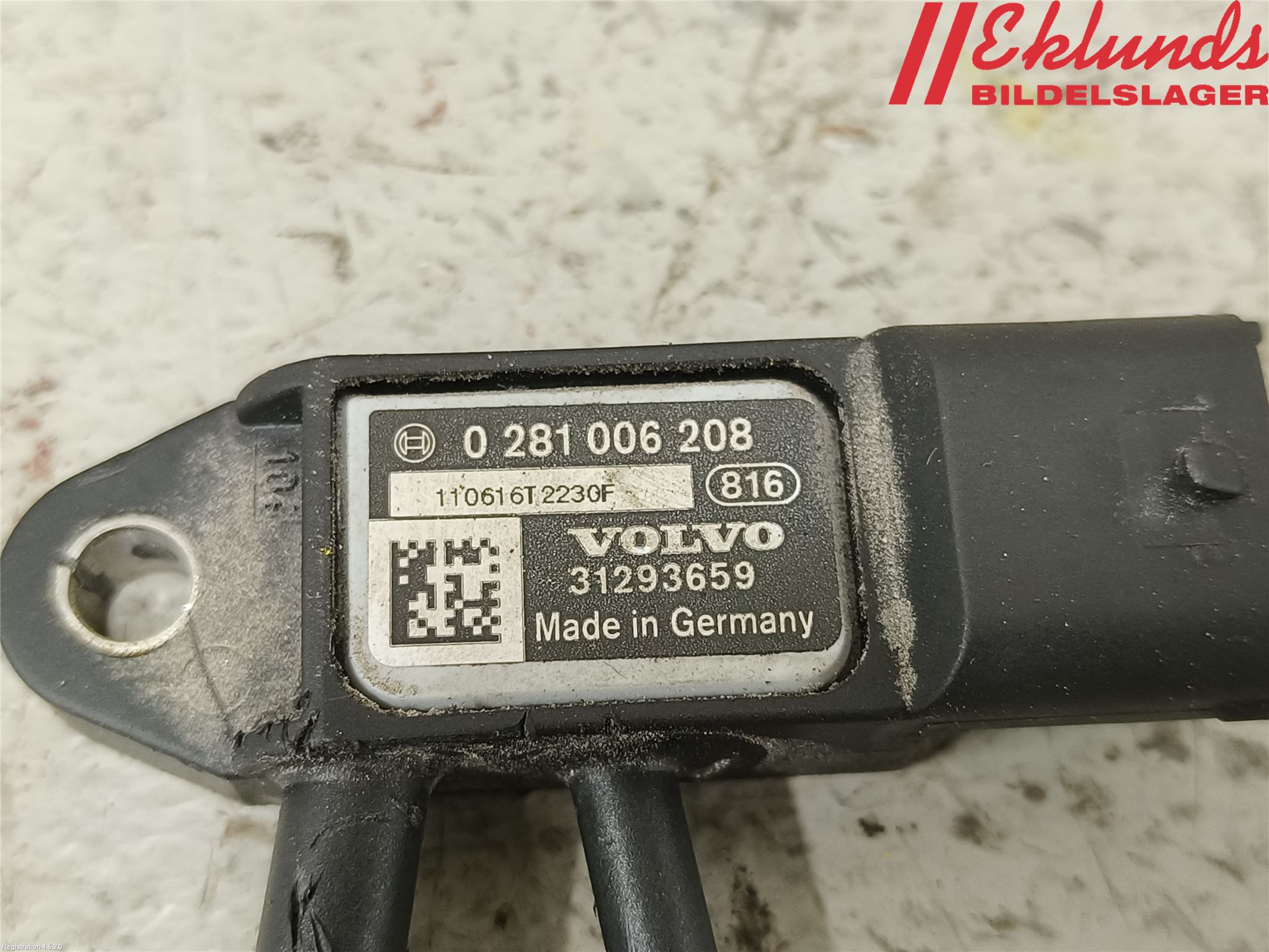 Volvo V70 08-13 Givare Temp-Tryck Avgas