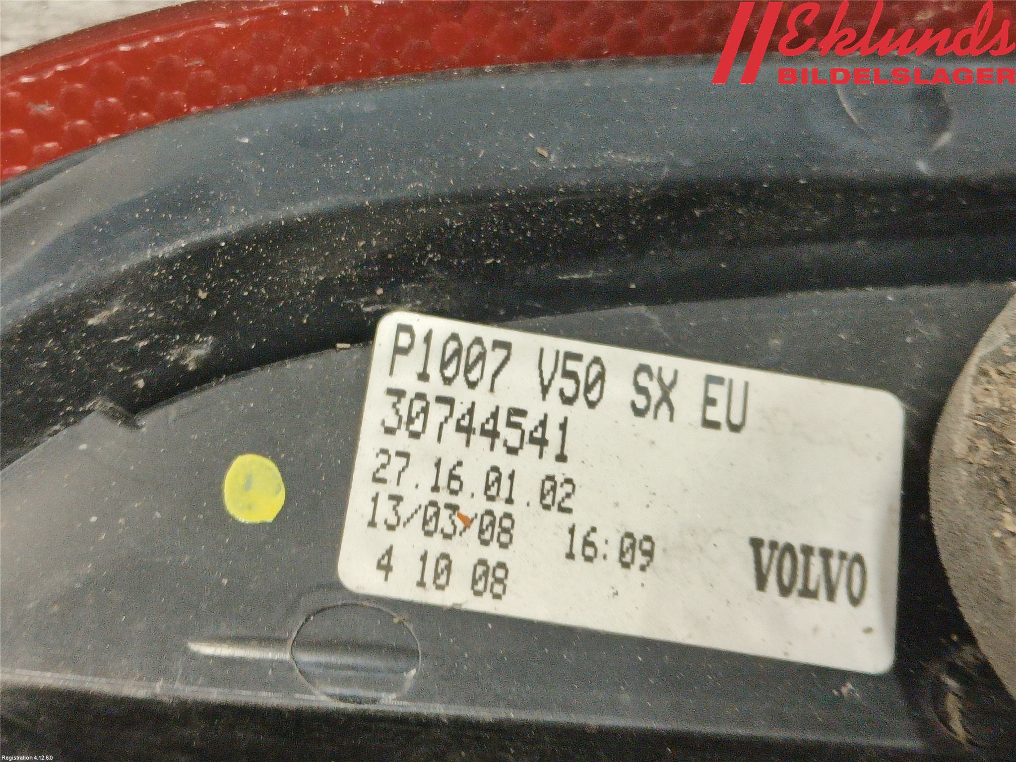 Volvo V50 08-12 Bakljus Vänster