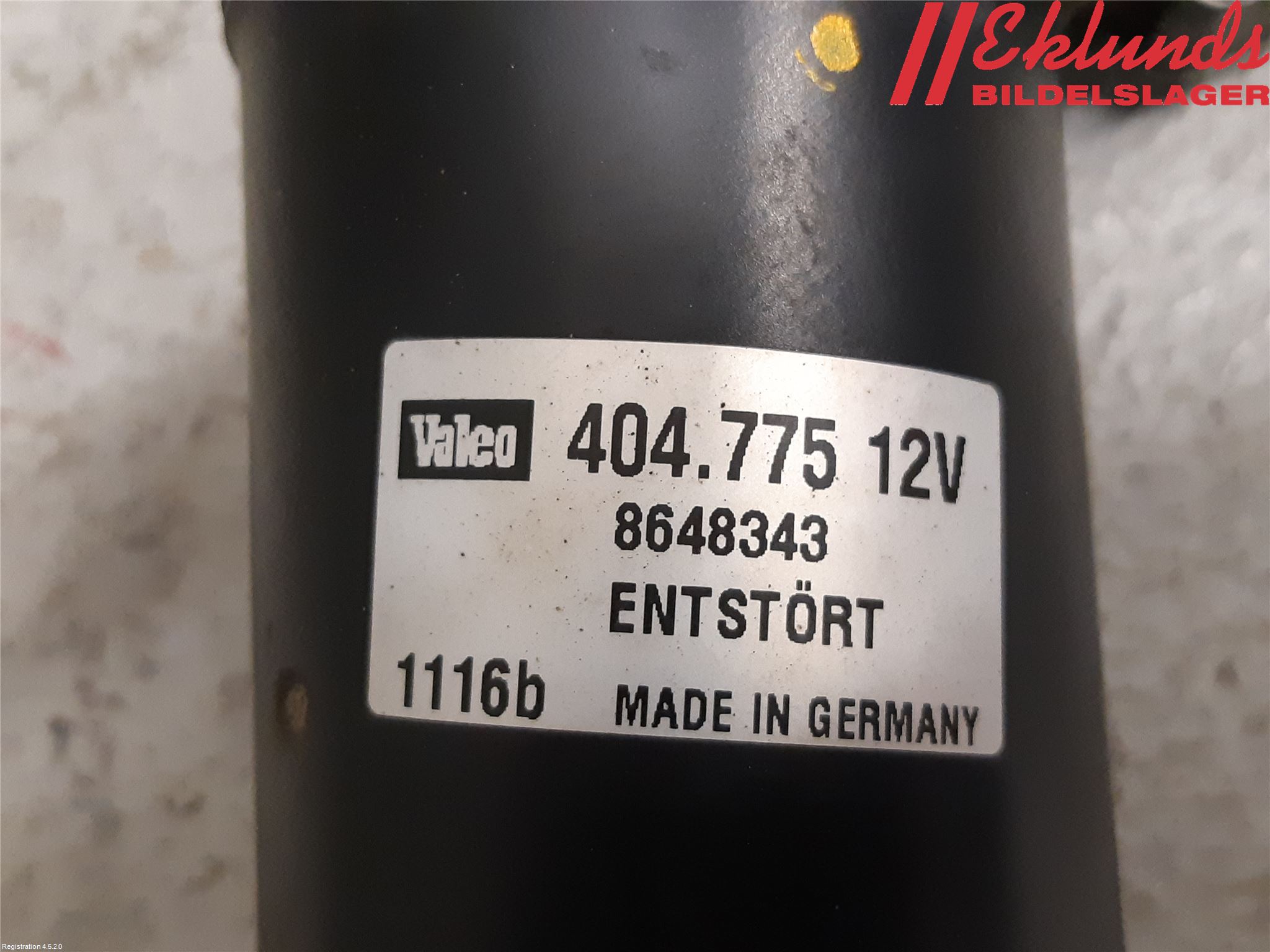 Volvo V70 05-08 Torkarmotor Vindruta