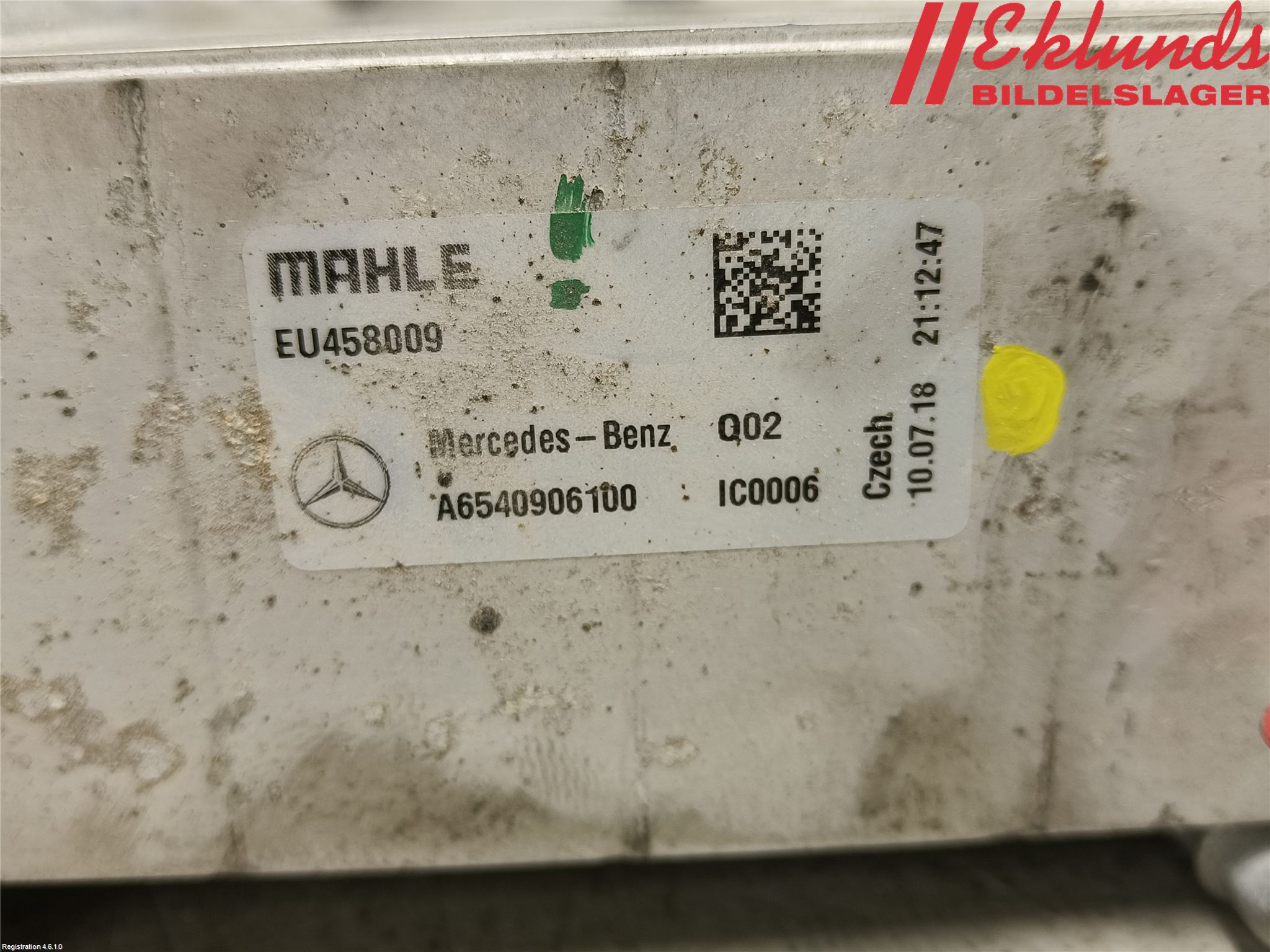 Mercedes-Benz MB C-KLASS (W205) 14-21 Laddluft-Intercooler Kyl