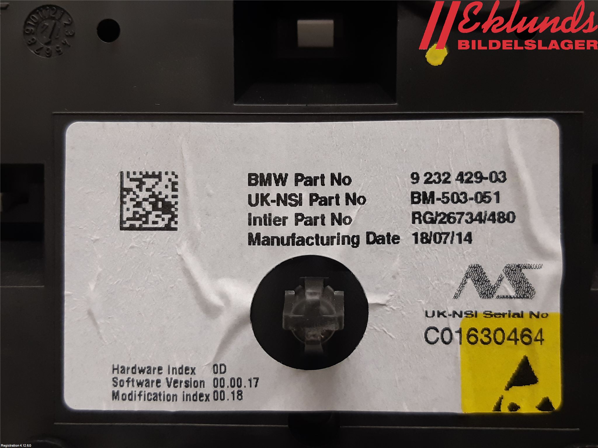 Mini COUNTRYMAN R60 11-16 Instrument Hast