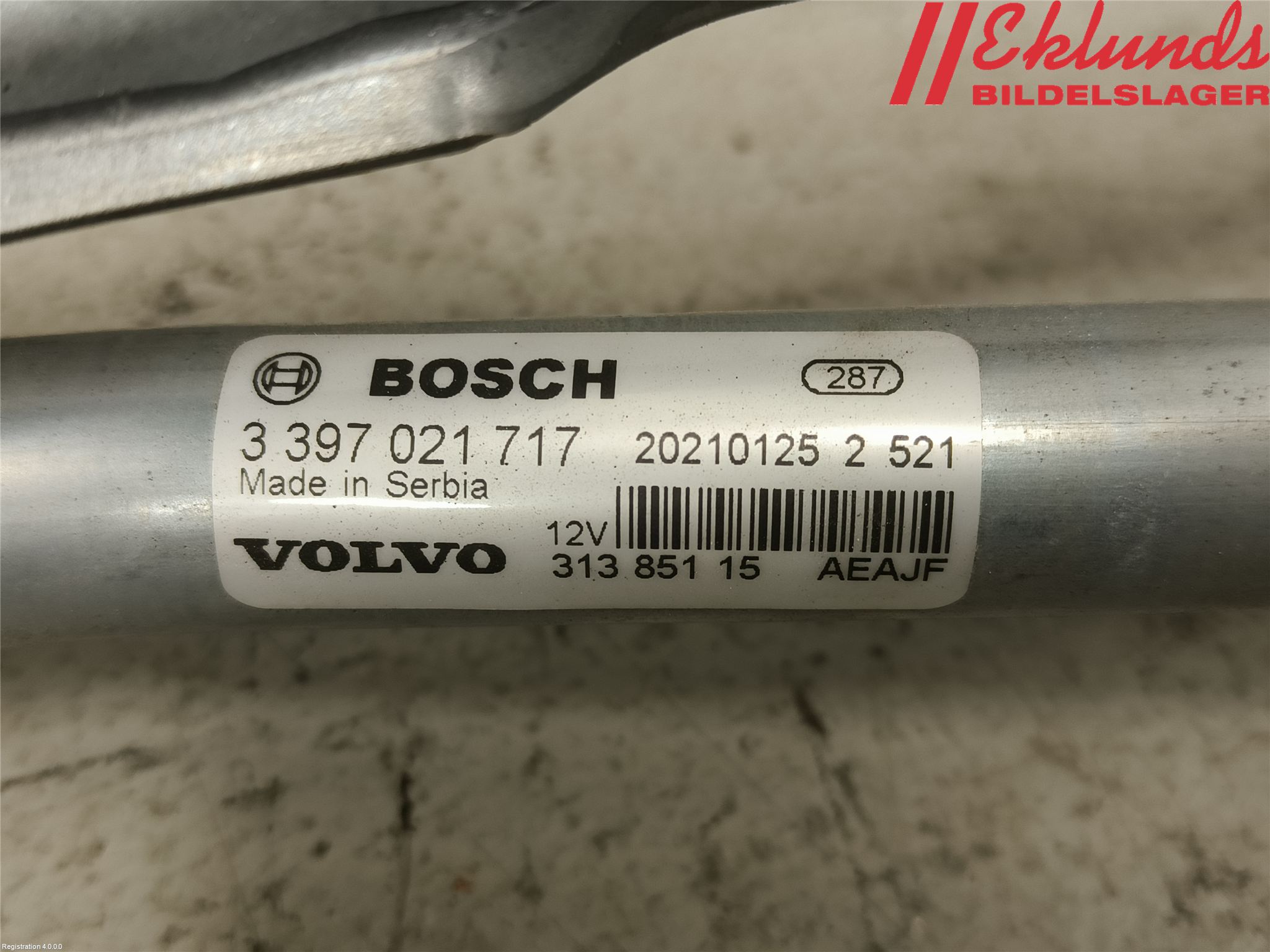 Volvo V90 17->> Torkarmekanism Vindruta