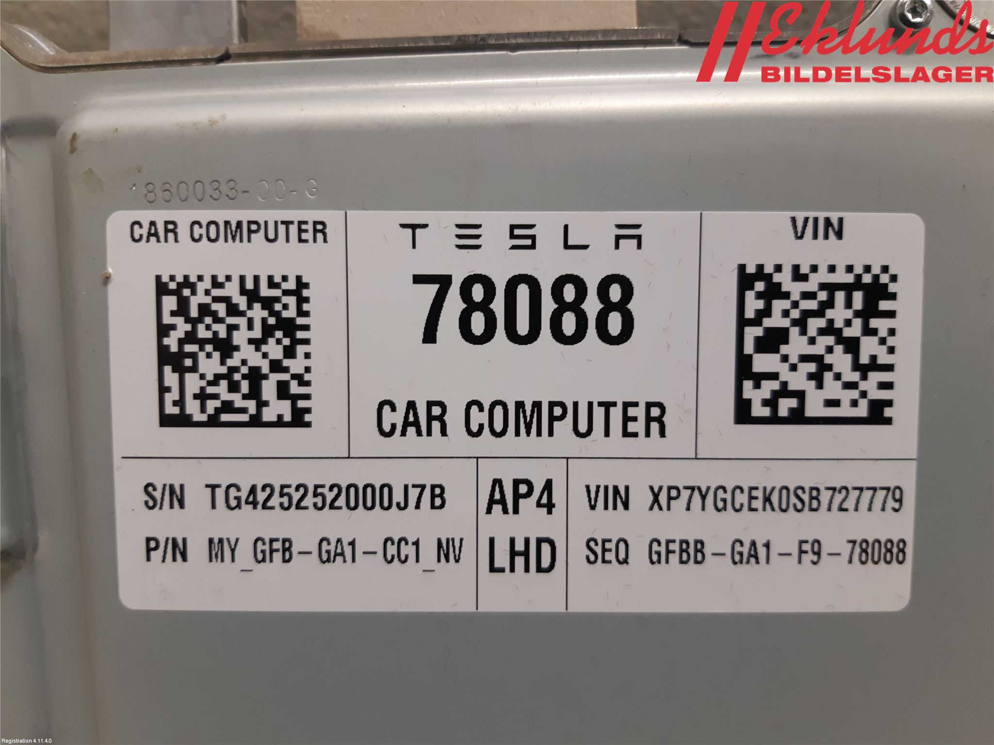 Tesla MODEL Y 21- Styrenhet Övrigt