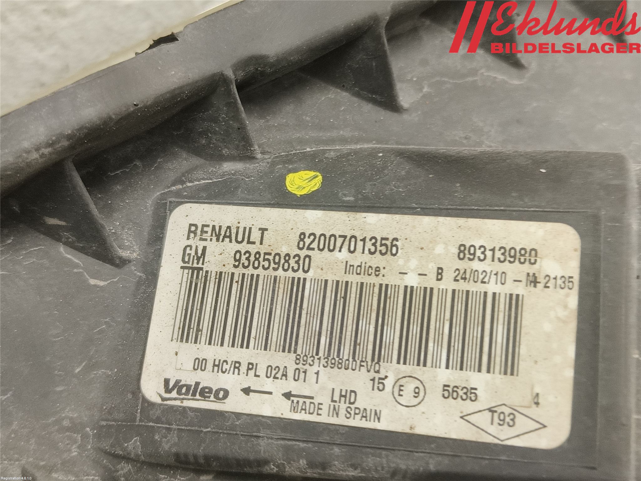 Renault TRAFIC   02-14 Strålkastare Höger