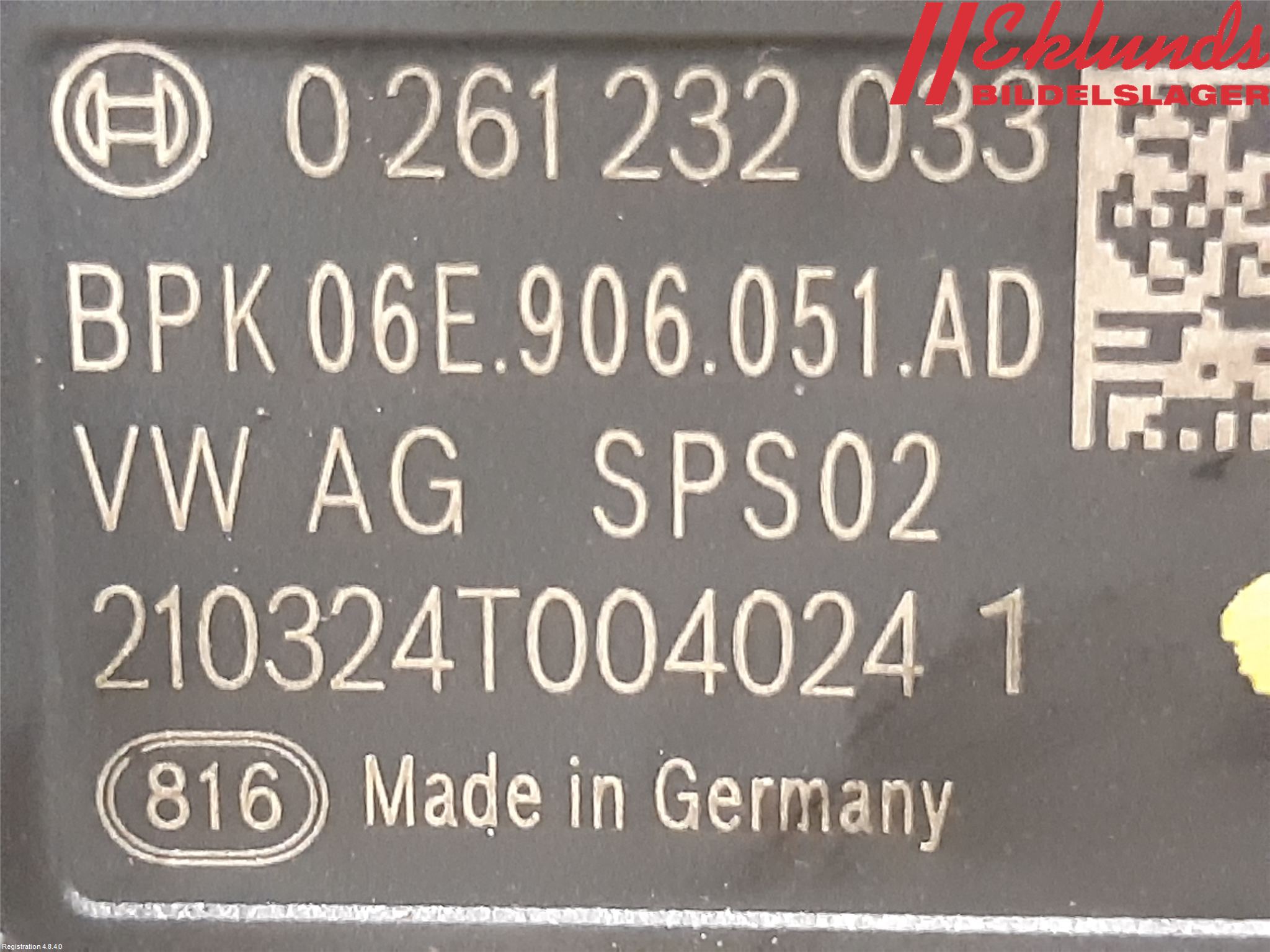 Volkswagen VW AMAROK 2H 10-22 Givare Laddluftstryck