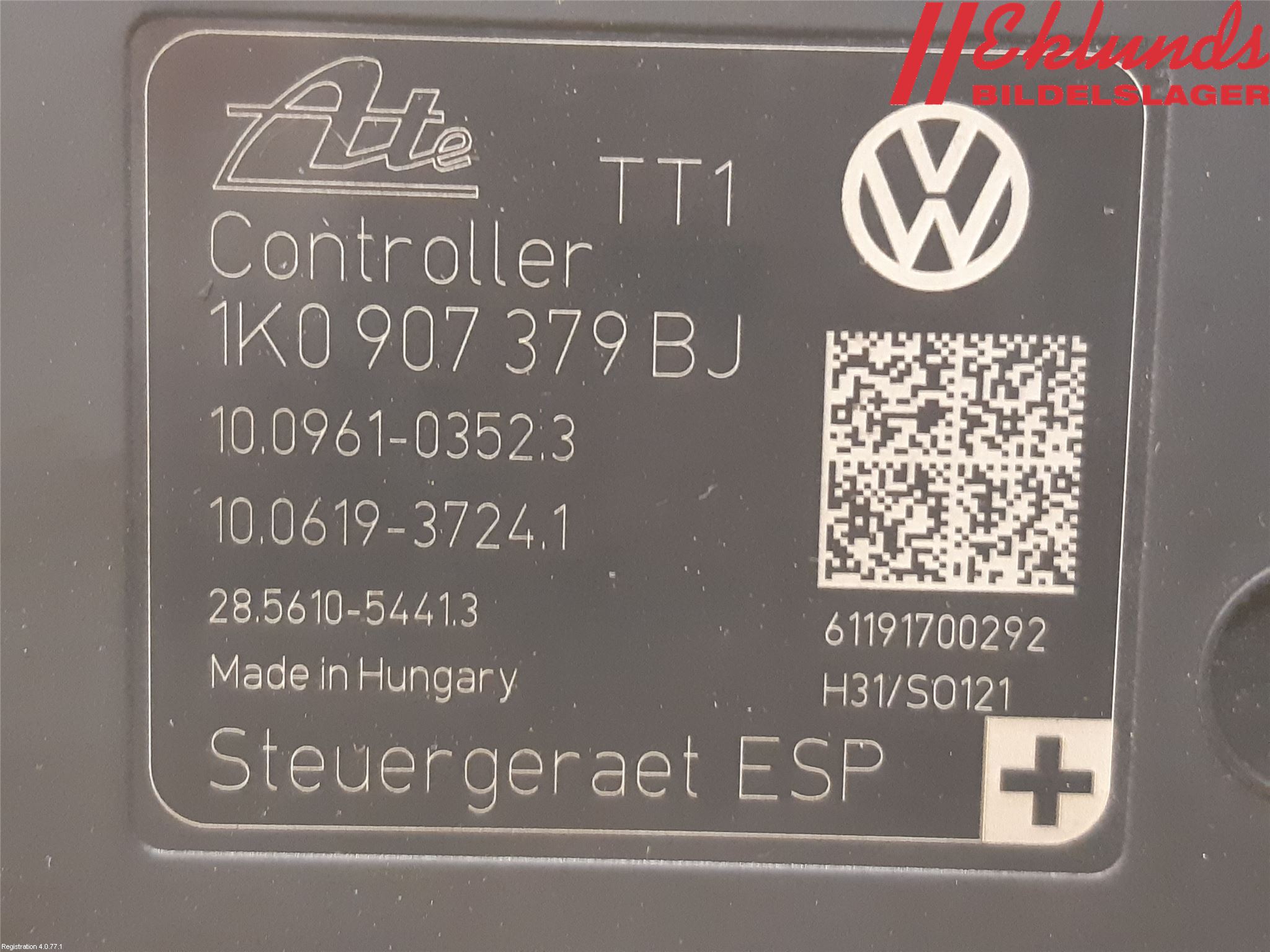 Volkswagen VW GOLF VI 09-13 Abs Hydraulaggregat