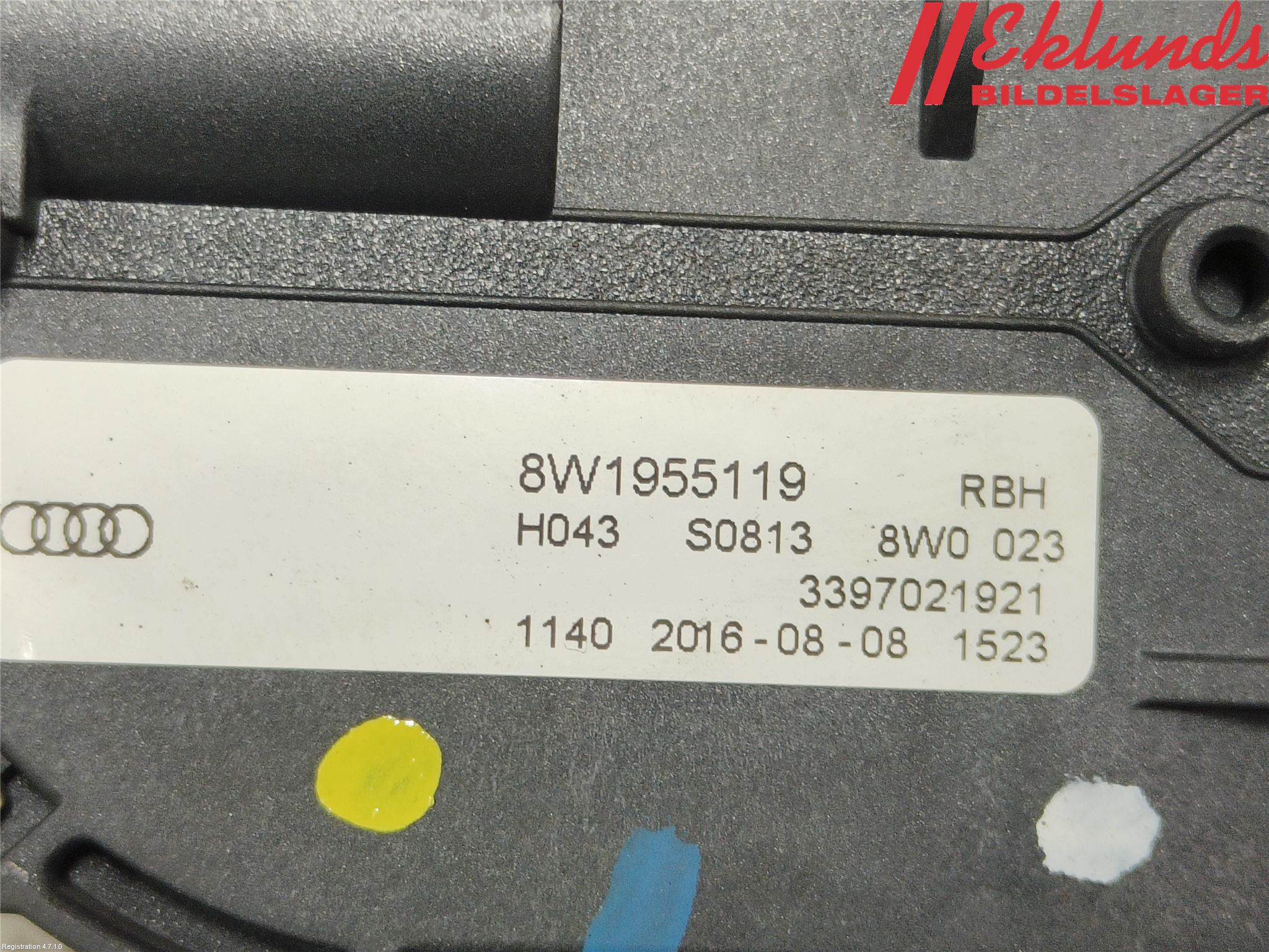 Audi A4/S4 B9 16-19 Torkarmotor Vindruta