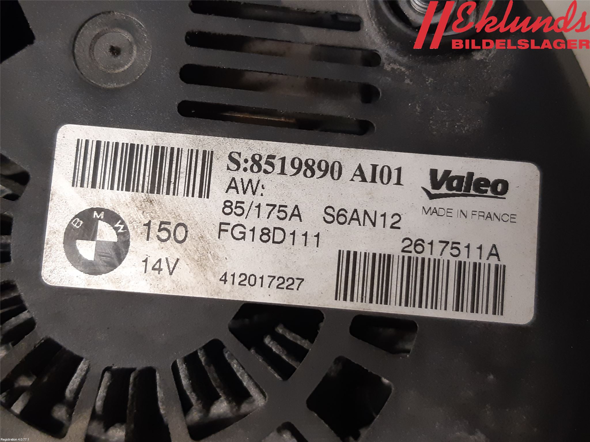BMW 1 F20/F21 11-19 Generator
