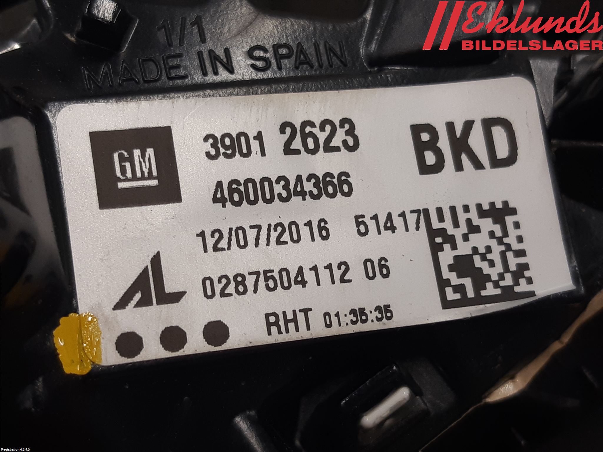 Opel CORSA E 15-19 Bakljus Lucka Vä