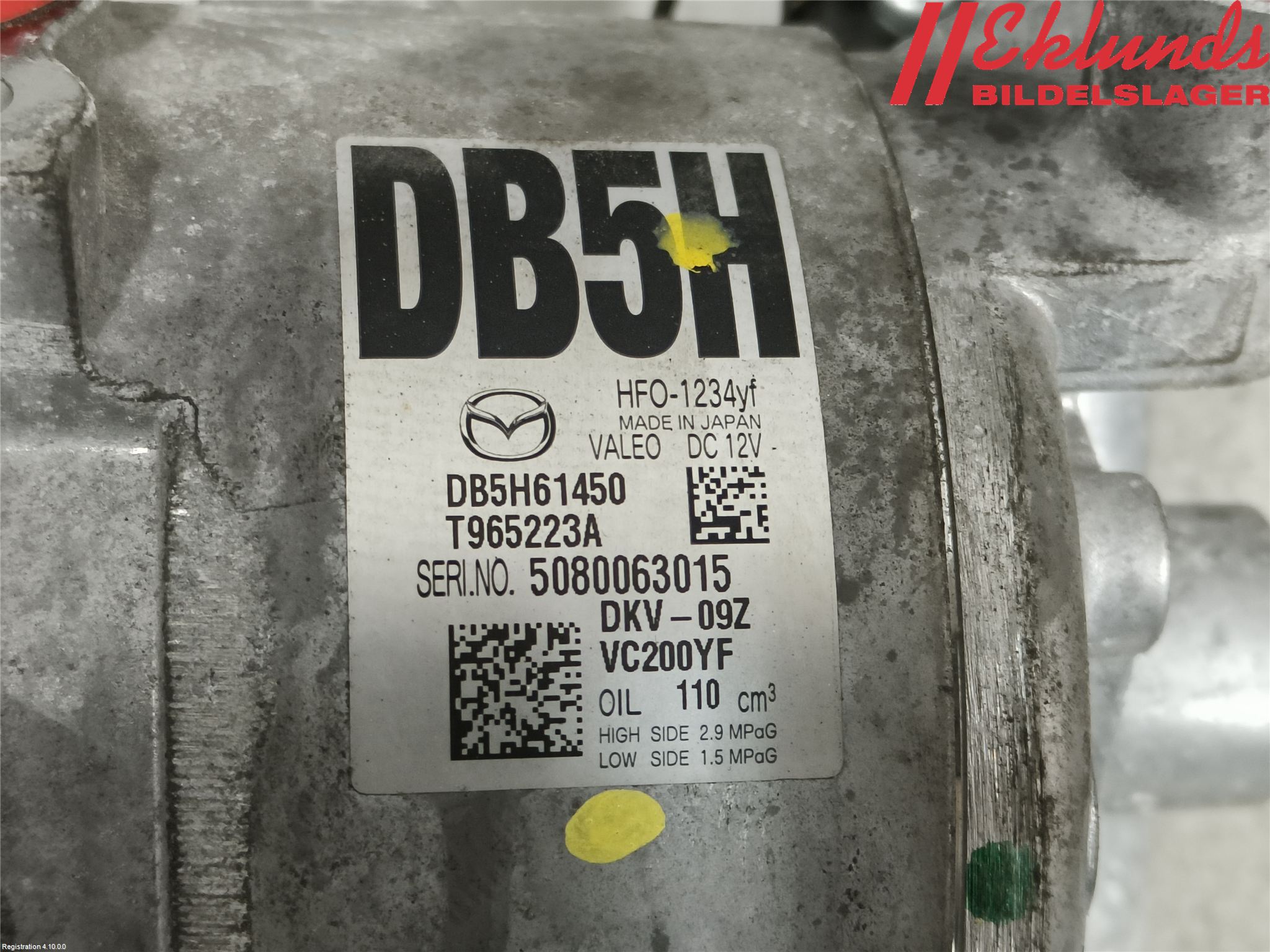 Mazda 2 (DJ) 15-22 Ac Kompressor