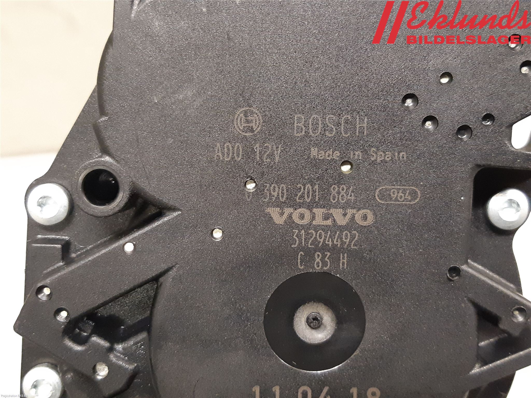 Volvo V60 11-13 Torkarmotor Baklucka