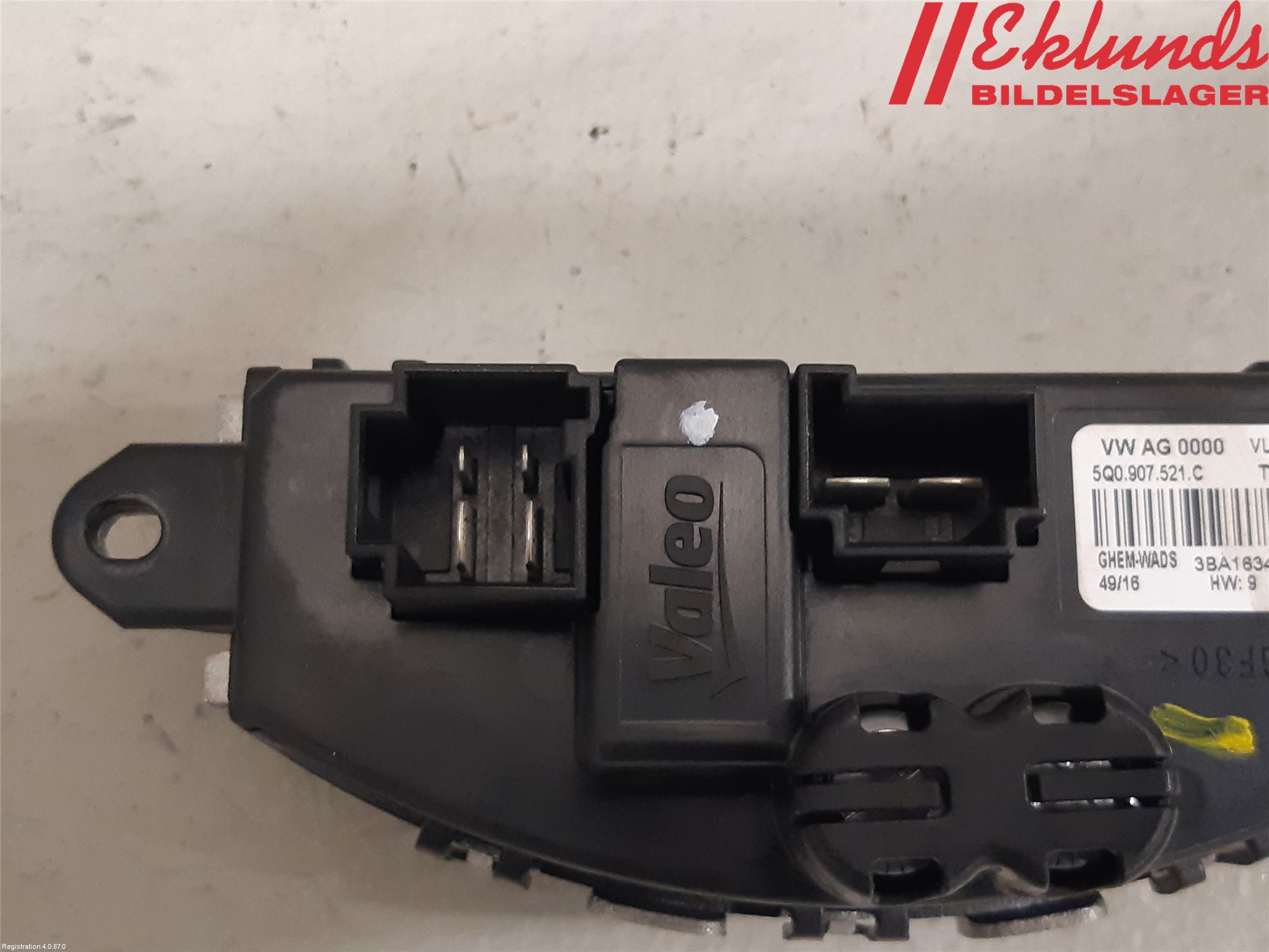 Volkswagen VW GOLF / E-GOLF VII 13-20 Värmefläktsmotstånd