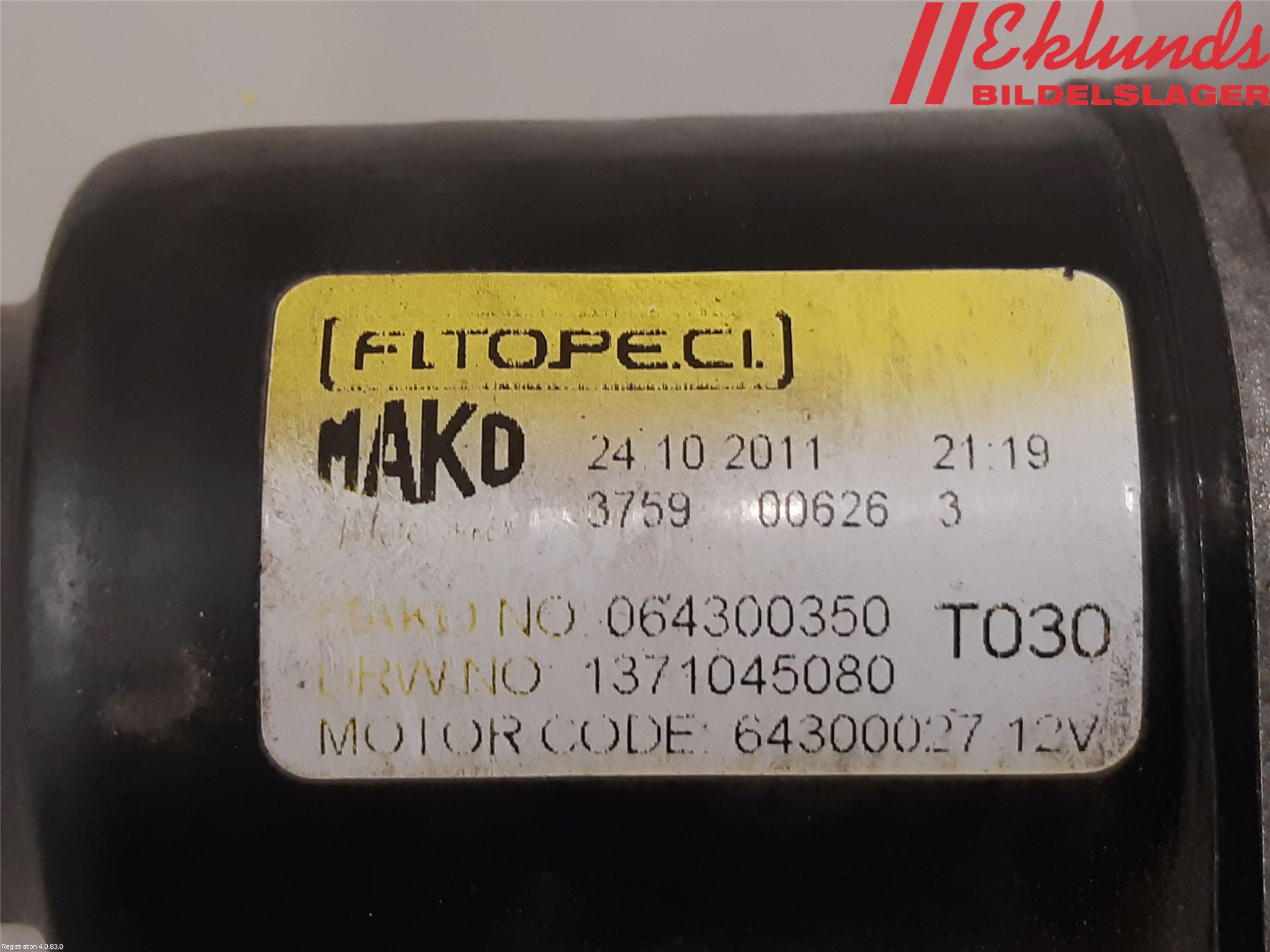 Fiat FIORINO Torkarmotor Vindruta