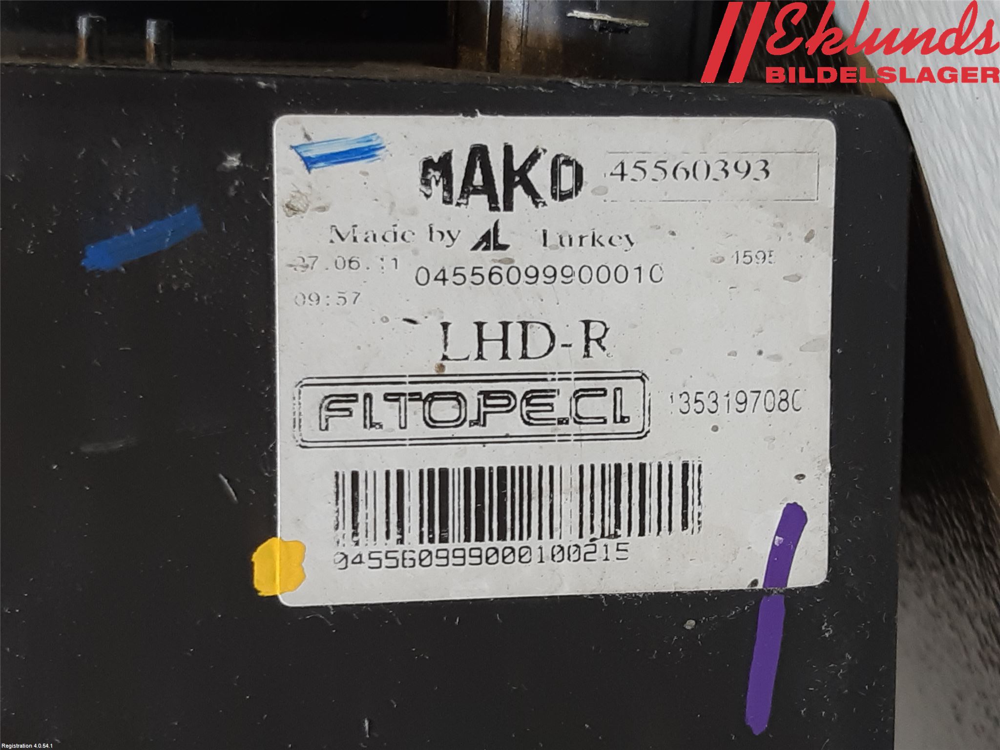 Peugeot BIPPER Strålkastare Höger