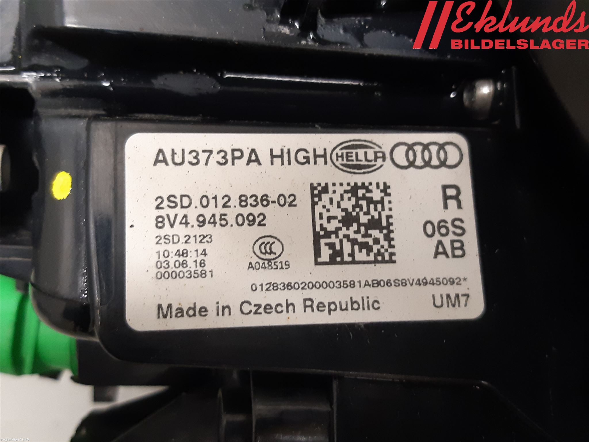 Audi A3/S3 8V 13-20 Bakljus Höger