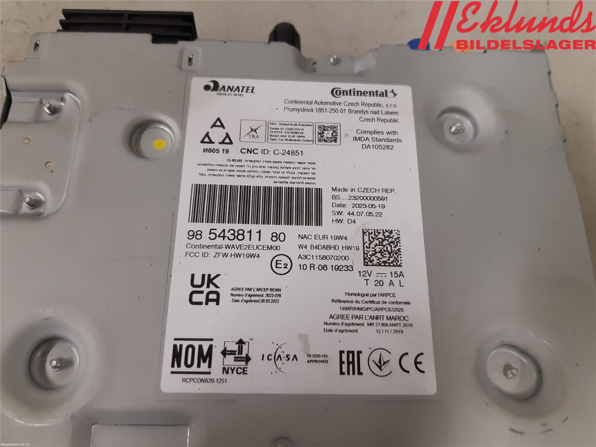 Citroen C5 AIRCROSS 19- Cd Radio - Multimediapanel