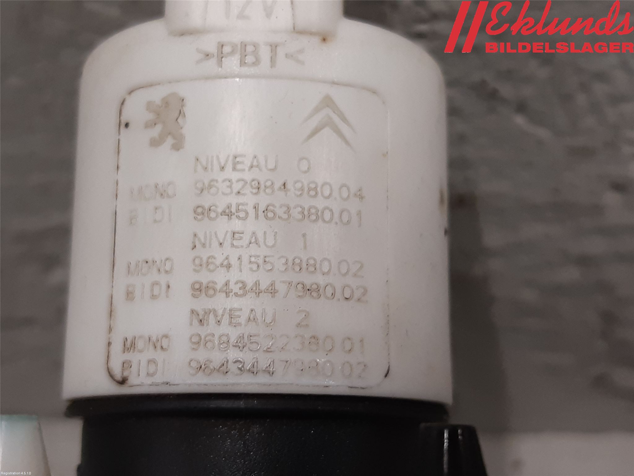 Peugeot 308 08-13 Spolarpump Vindruta