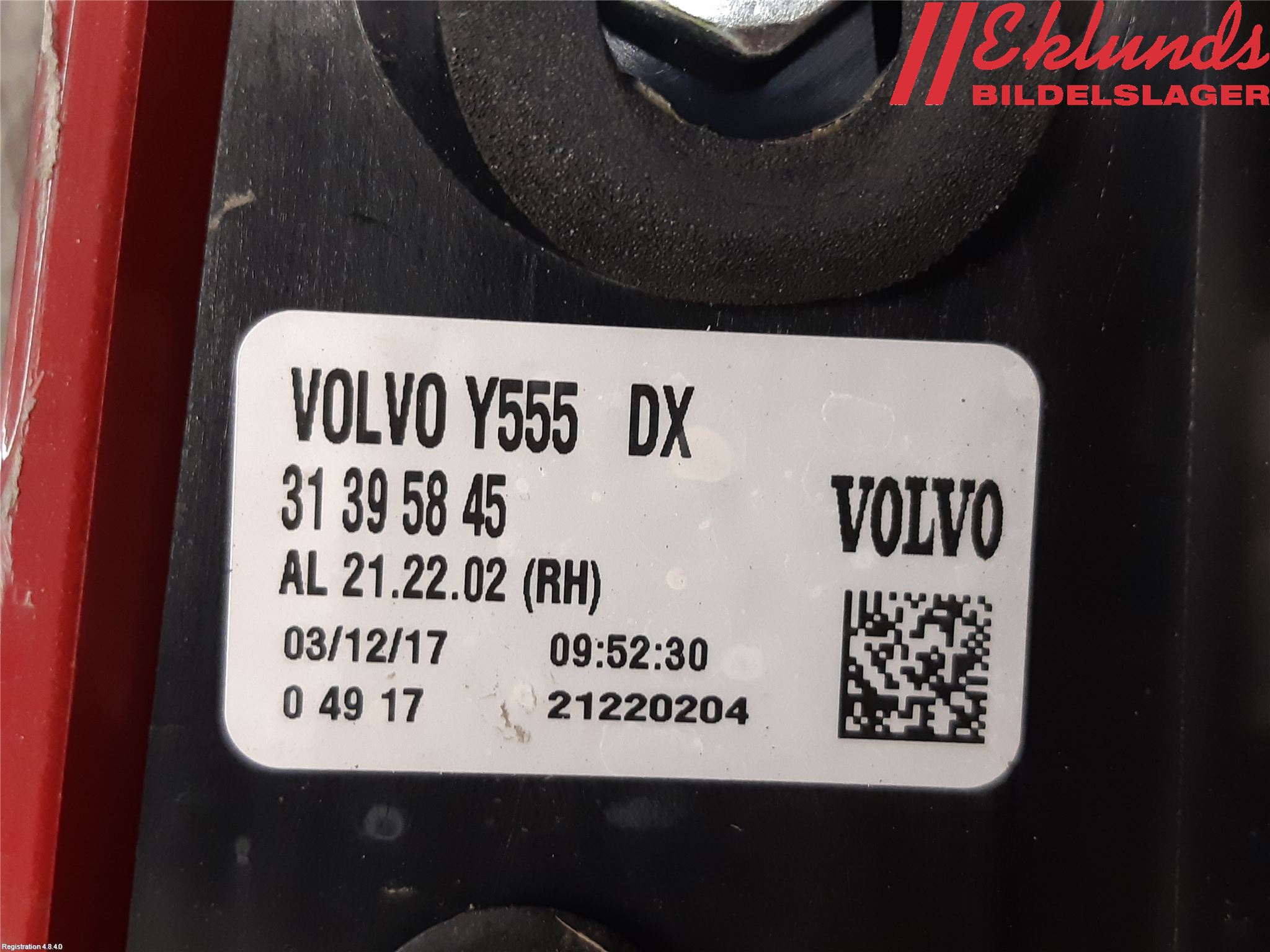 Volvo V40 12-19 Bakljus Höger