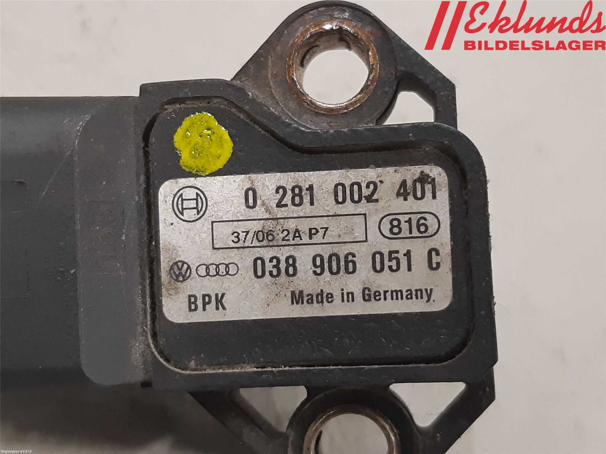 Volkswagen VW CRAFTER 06-16 Givare Laddluftstryck