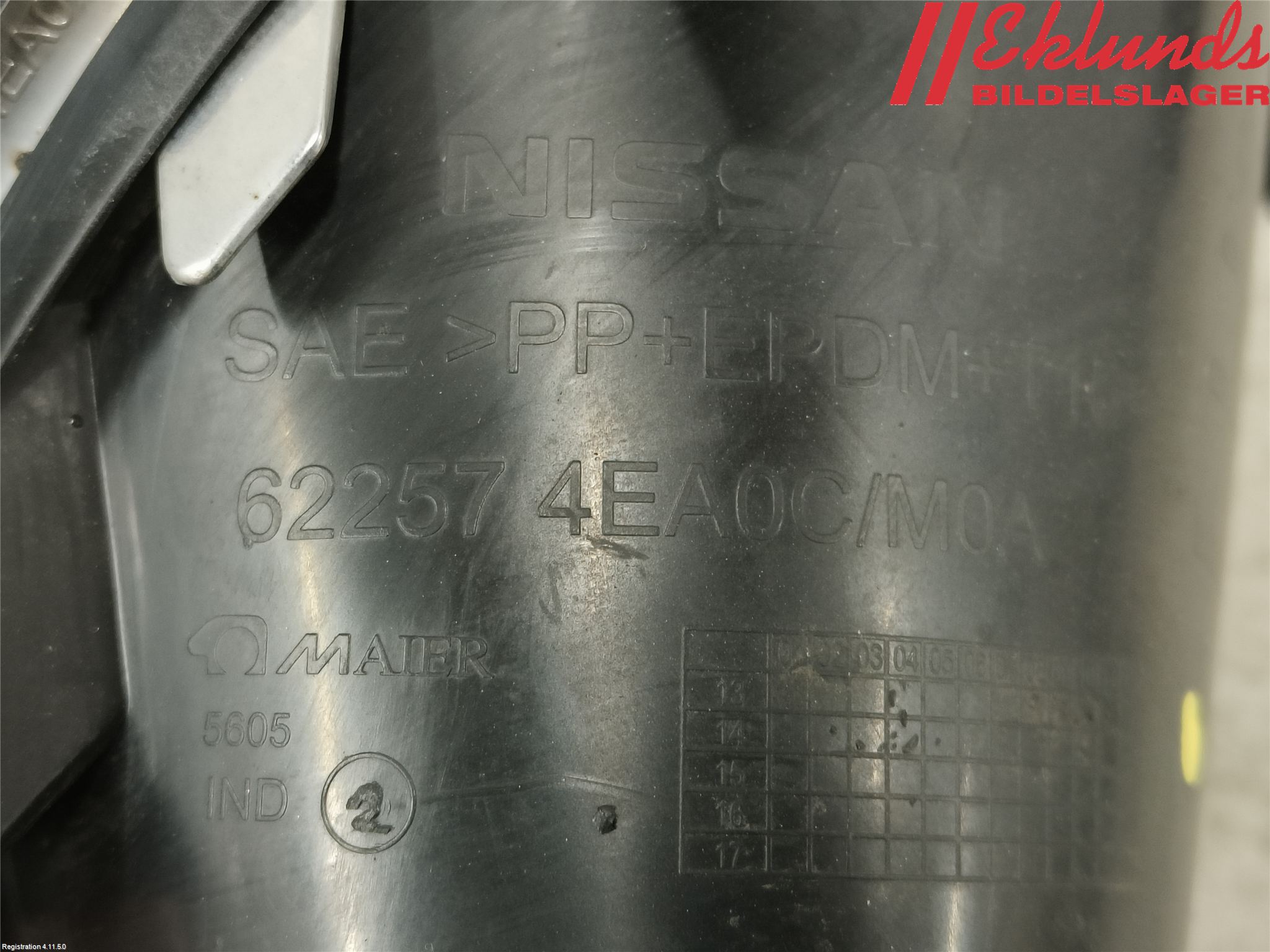 Nissan QASHQAI 14-17 Dimljussarg Fram