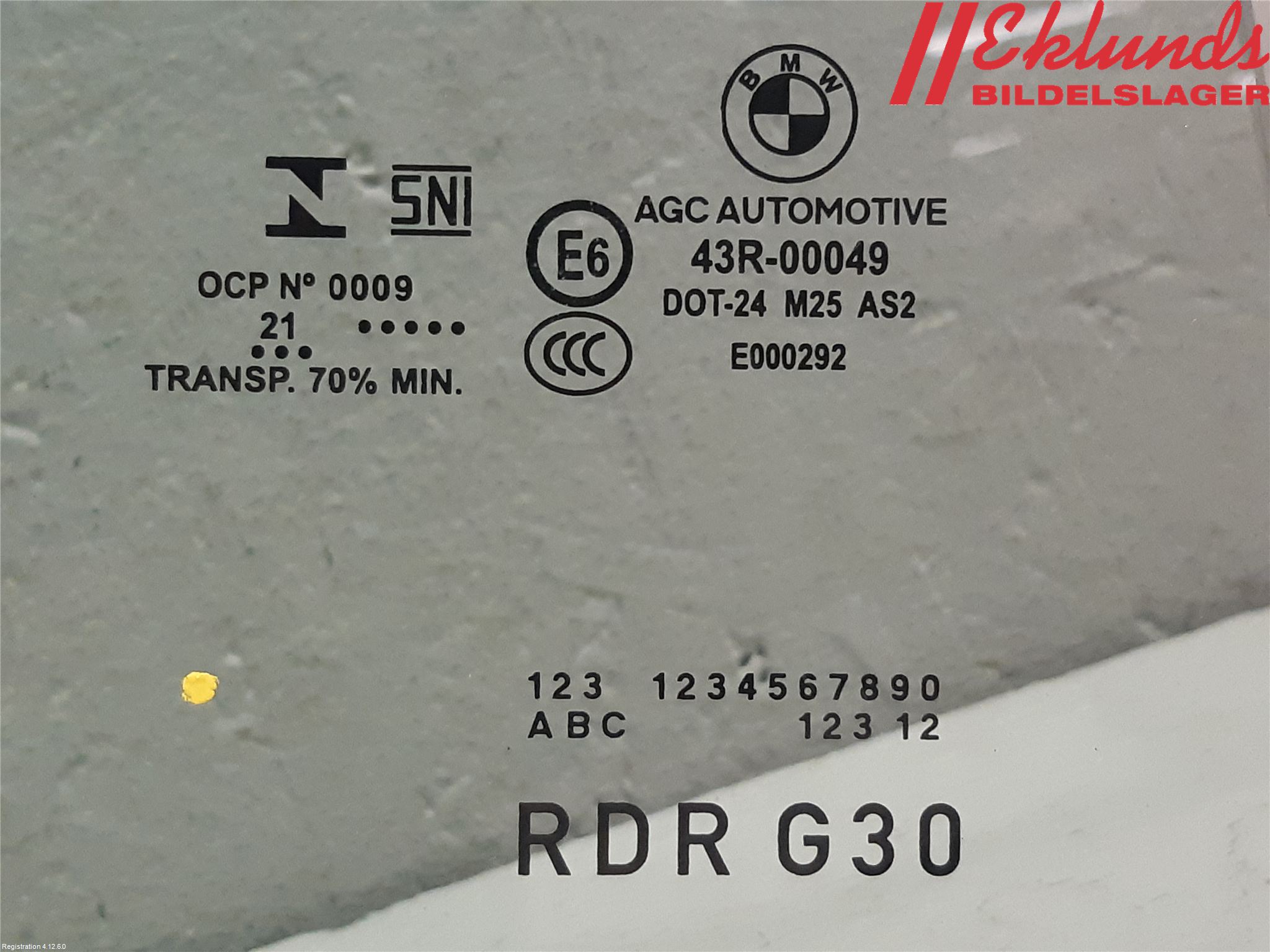 BMW 5 G30/G31/F90 17-23 Dörruta Bak Höger
