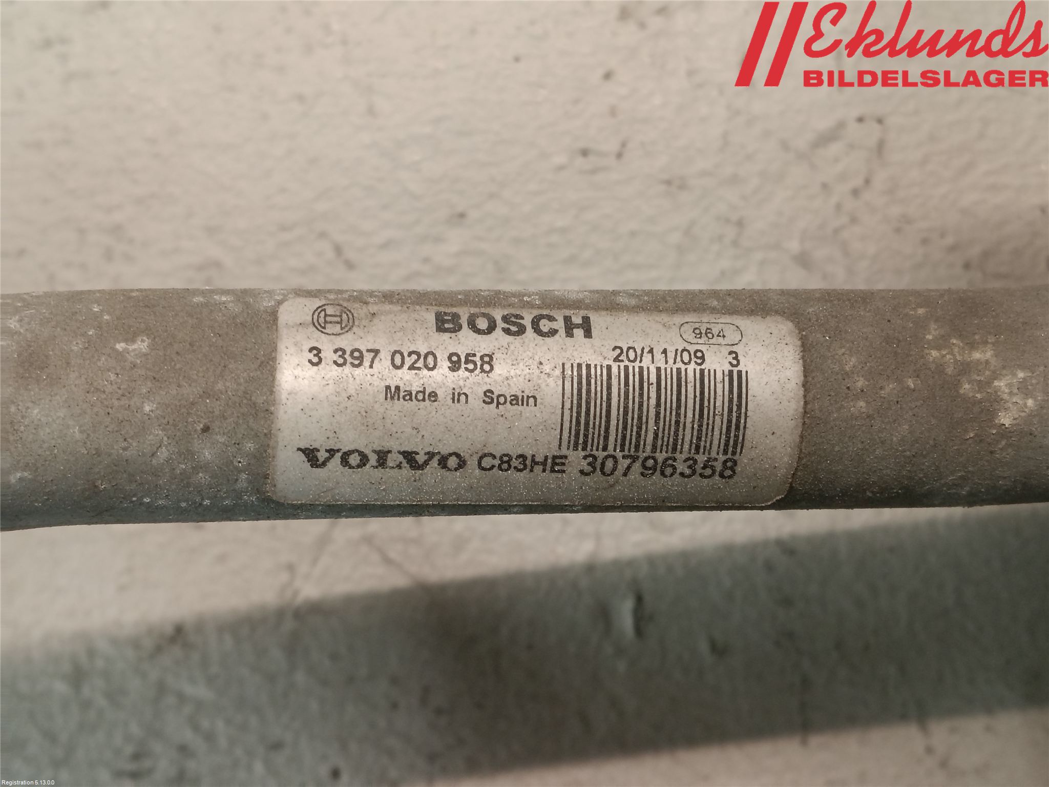 Volvo V70 08-13 Torkarmotor Vindruta