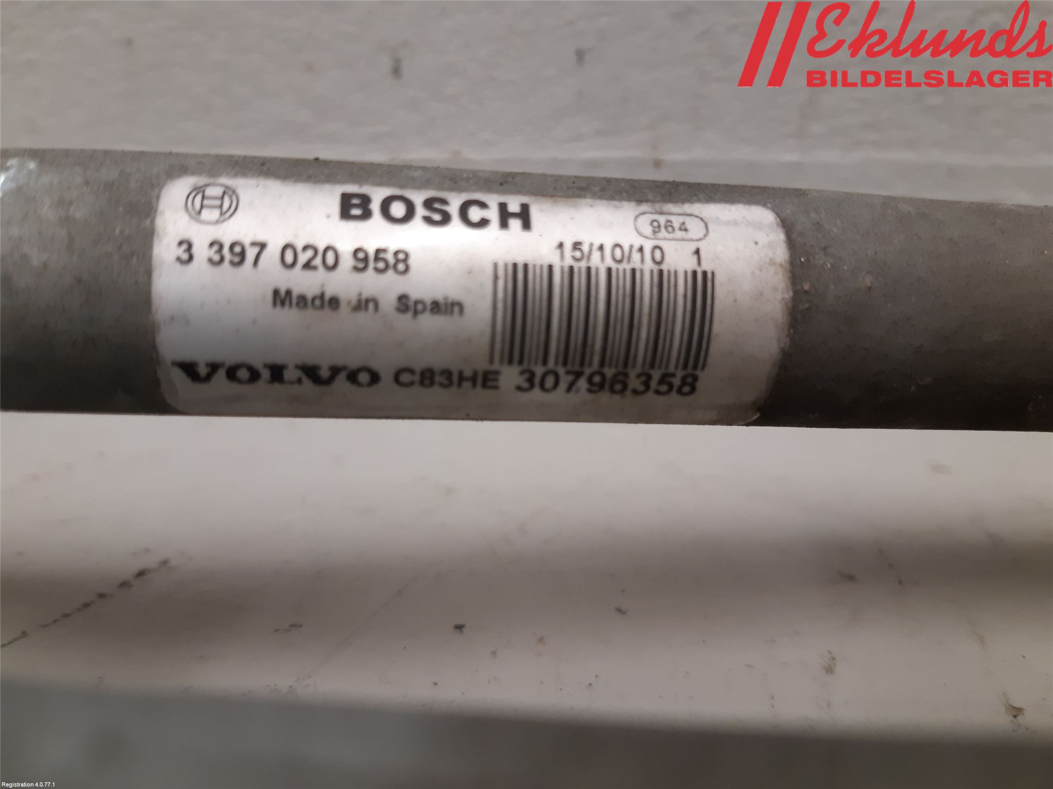 Volvo V70 08-13 Torkarmekanism Vindruta