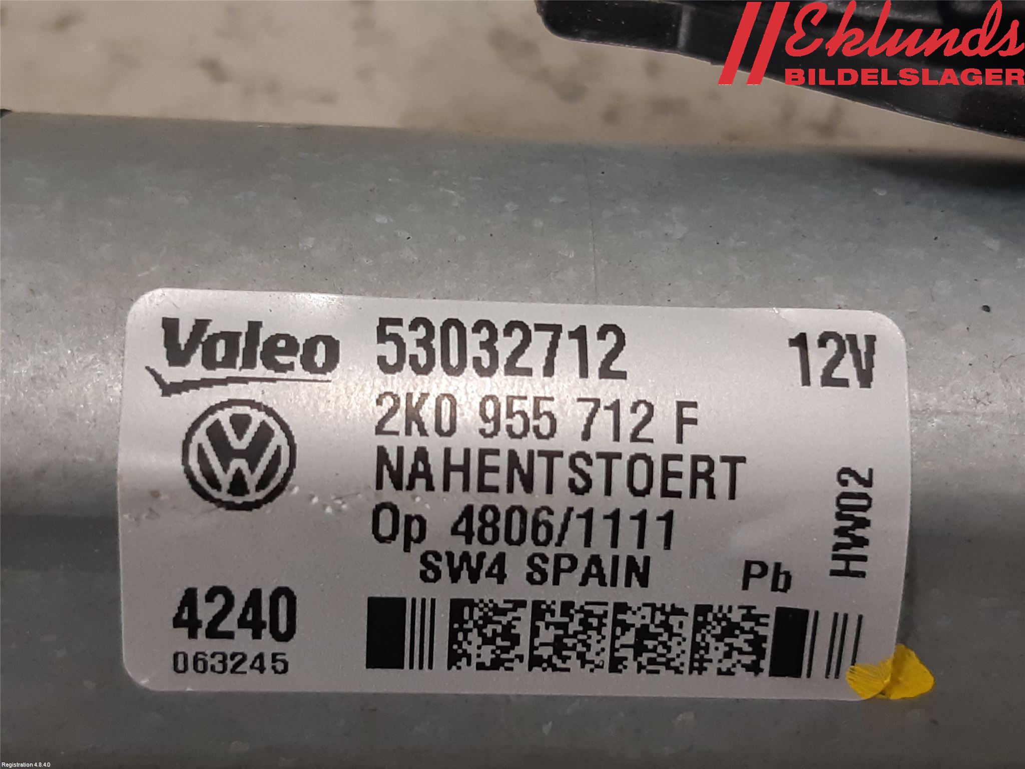 Volkswagen VW CADDY 16-20 Torkarmotor Baklucka