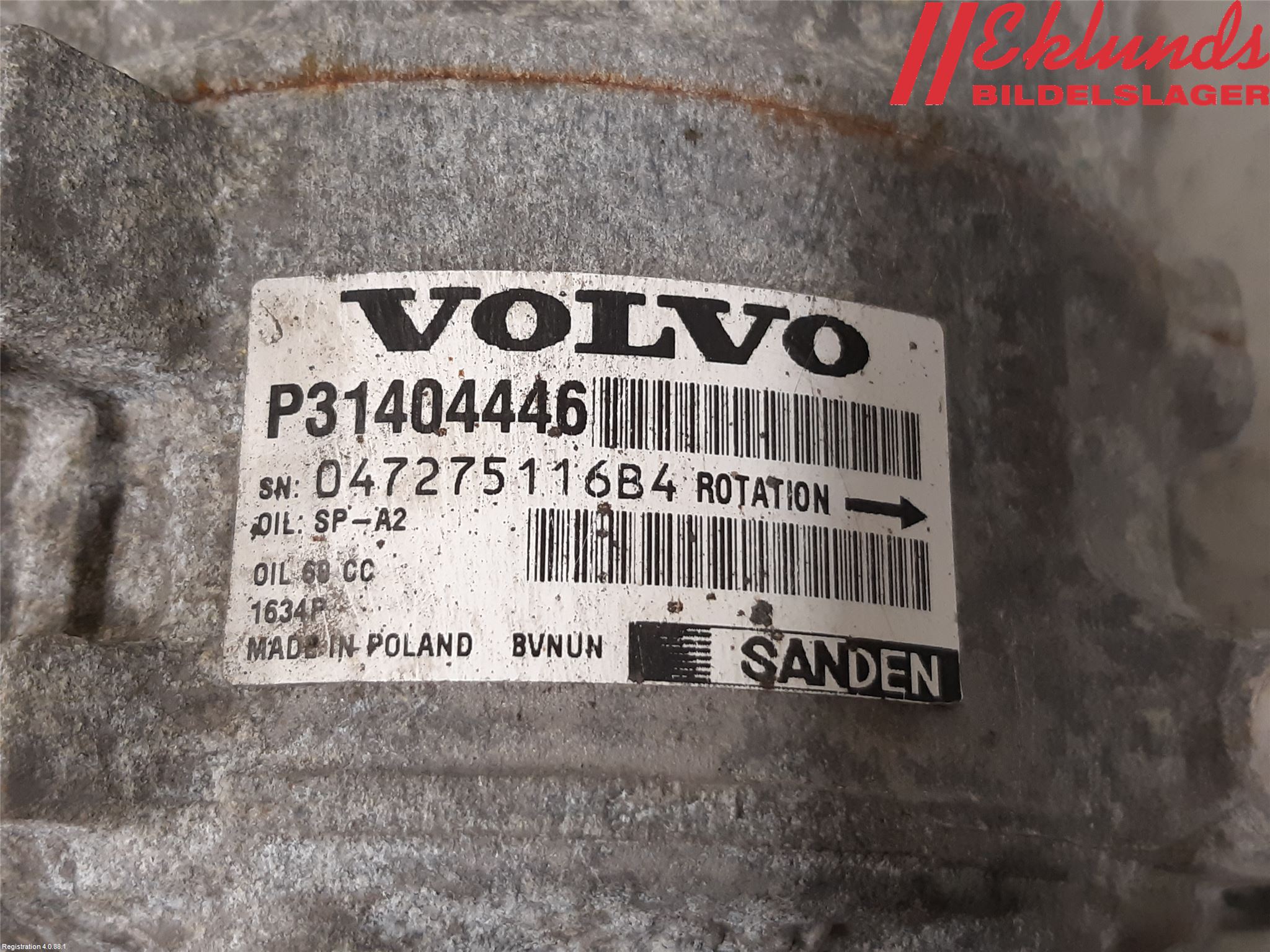 Volvo S60 14-18 Ac Kompressor