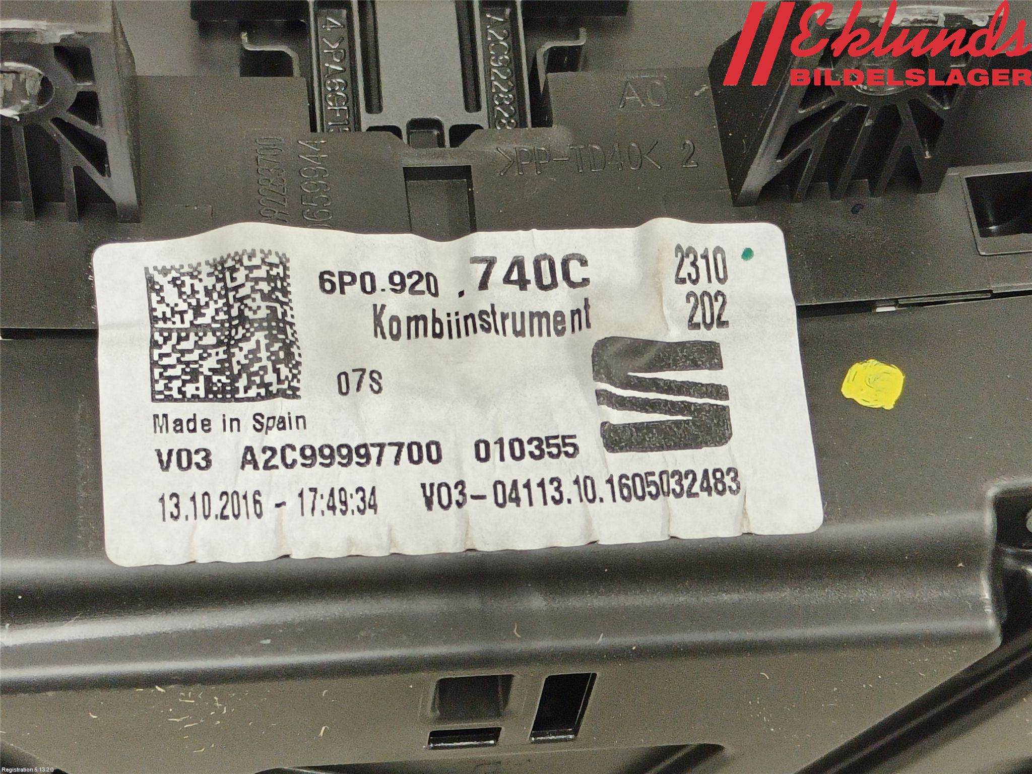 Seat IBIZA IV 08-16 Instrument Komb