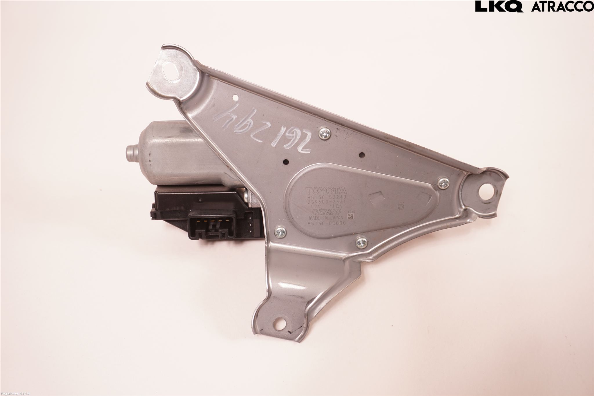 Toyota YARIS XP130 12-14 Torkarmotor Baklucka