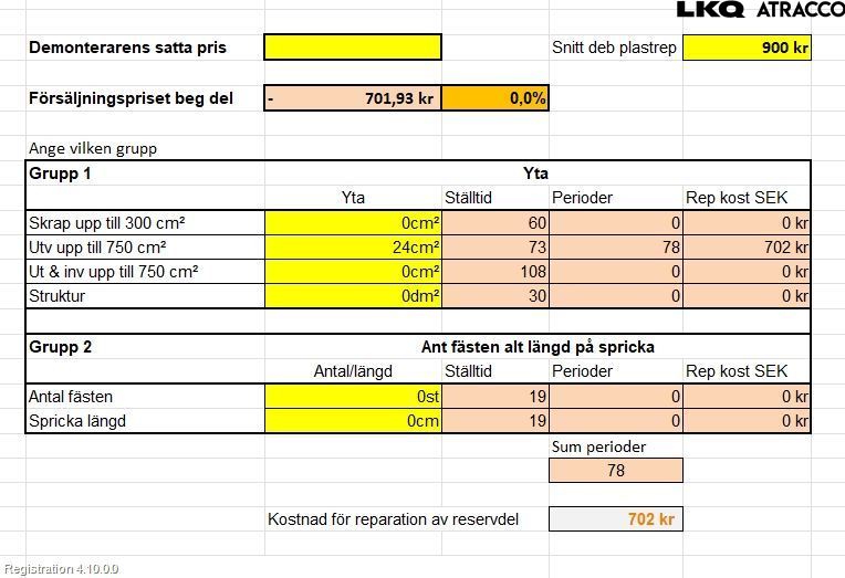Audi A6/S6 4G 11-18 Stötfångarbeklädnad Bak
