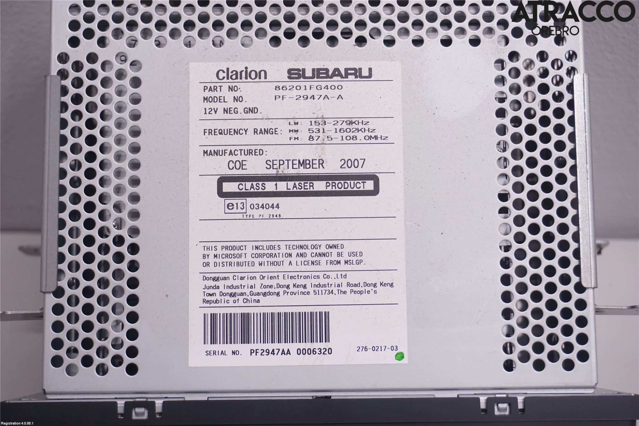 Subaru IMPREZA III 08-11 Gps Navigator