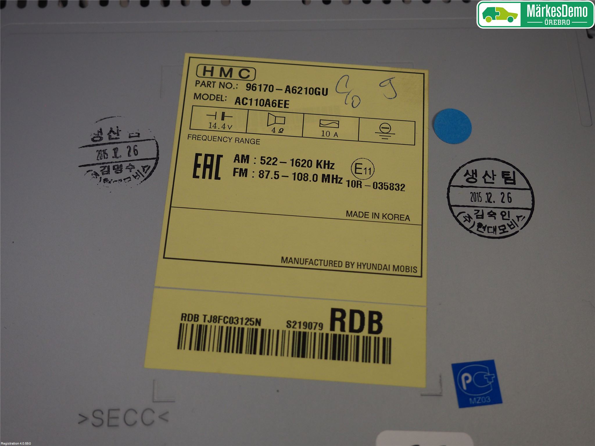 Hyundai i30 GD 13-17 Cd Radio - Multimediapanel