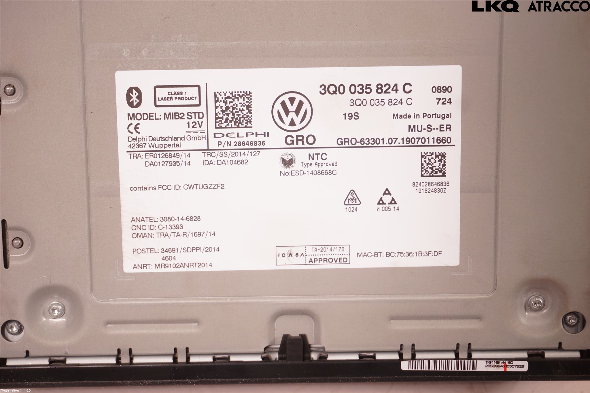 Volkswagen VW TIGUAN 16-24 Styrenhet Multimedia